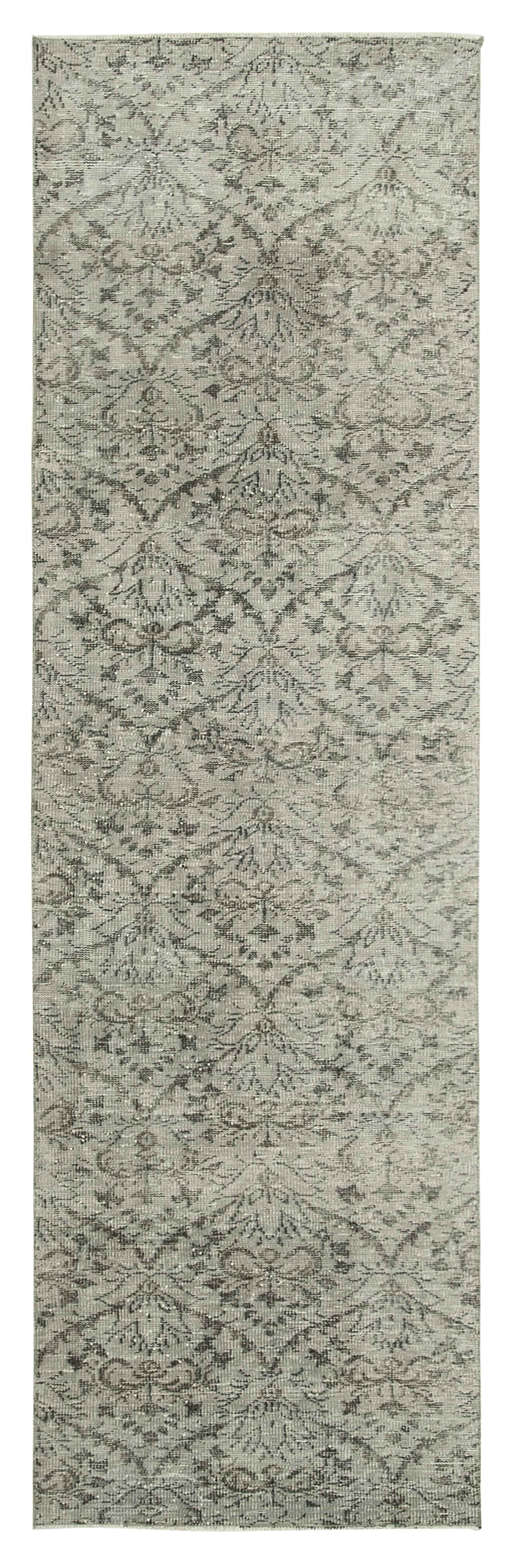 3x10 Grey Overdyed Runner Rug - 38133