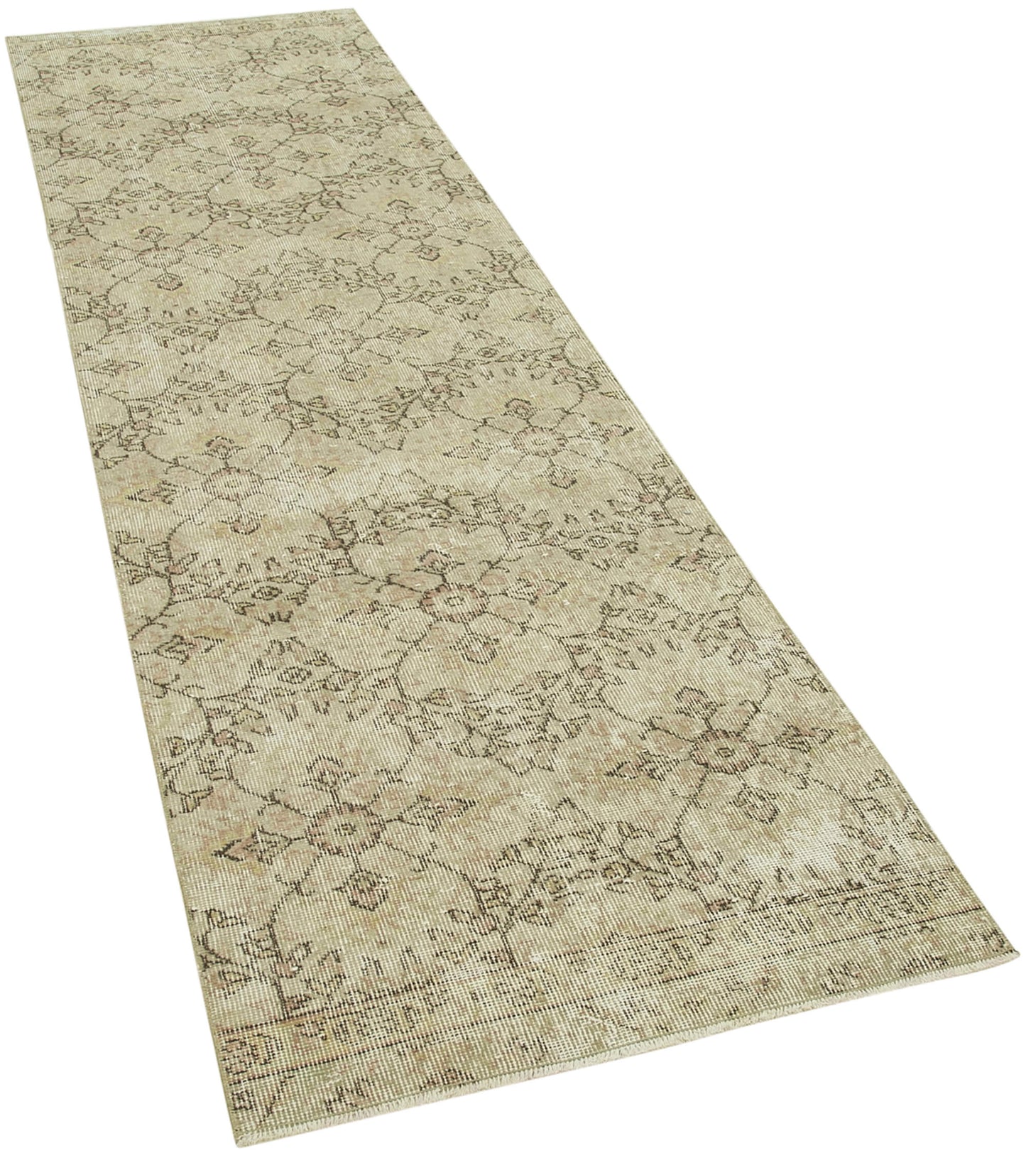 3x10 Beige Overdyed Runner Rug - 38140