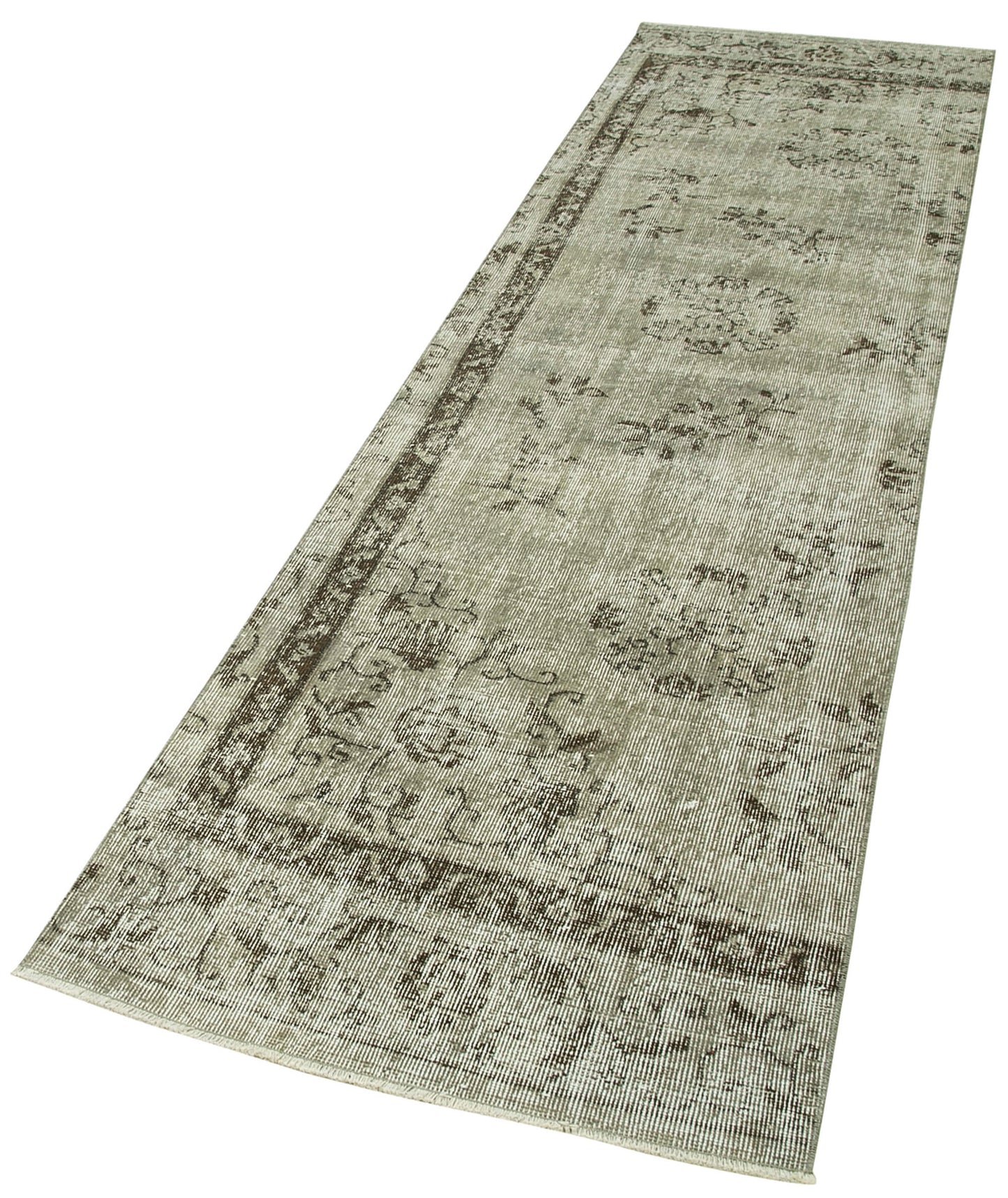 3x10 Grey Overdyed Runner Rug - 38149