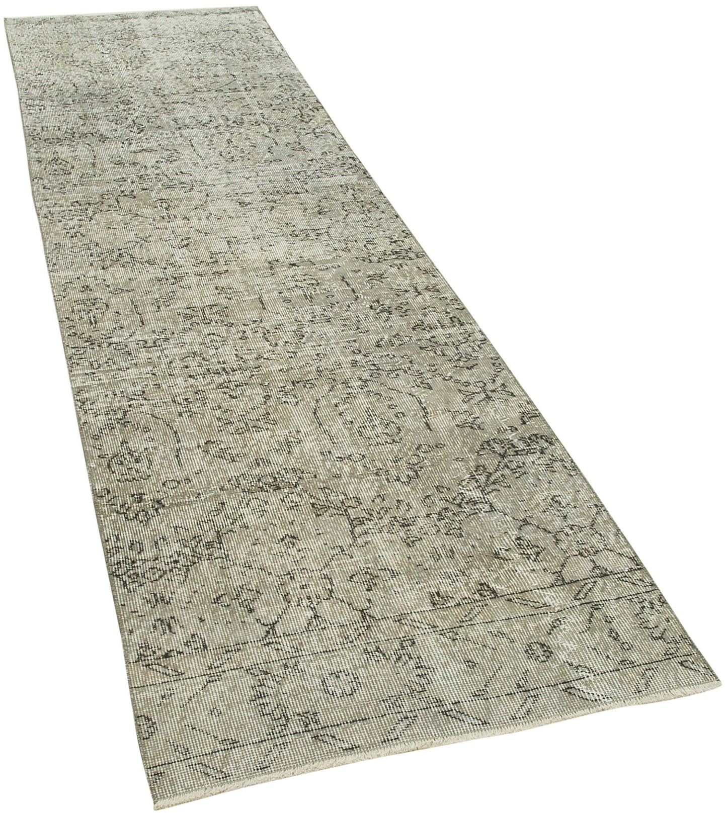 3x10 Grey Overdyed Runner Rug - 38163