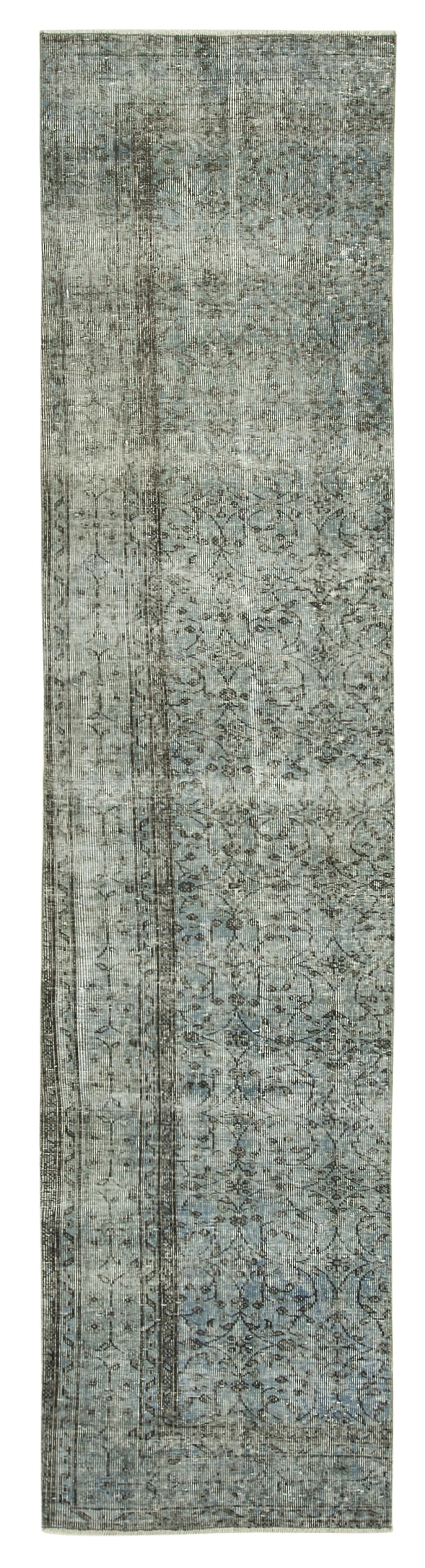 2x11 Blue Overdyed Runner Rug - 38167