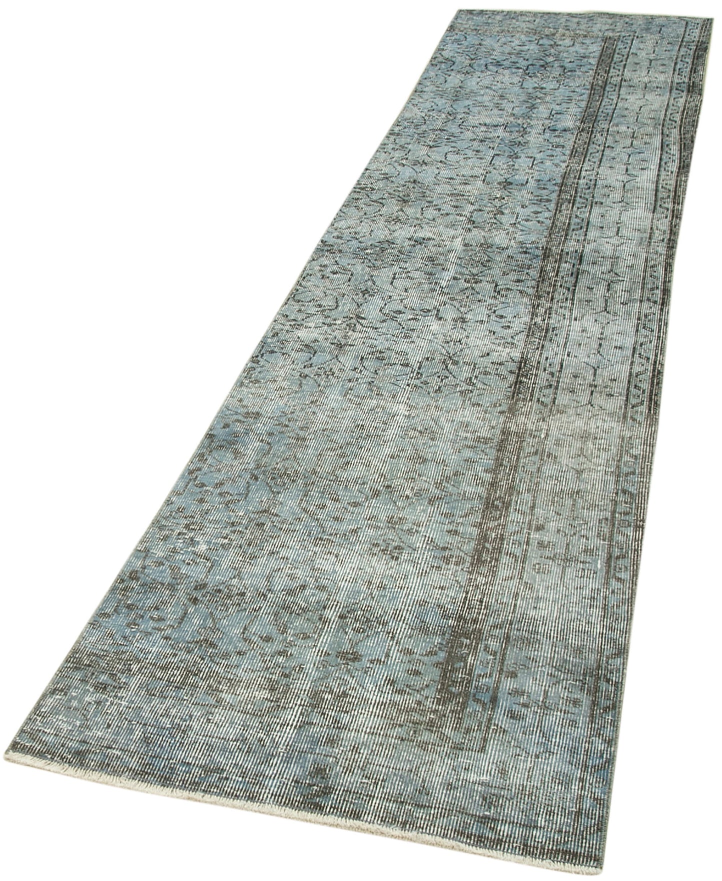 2x11 Blue Overdyed Runner Rug - 38167