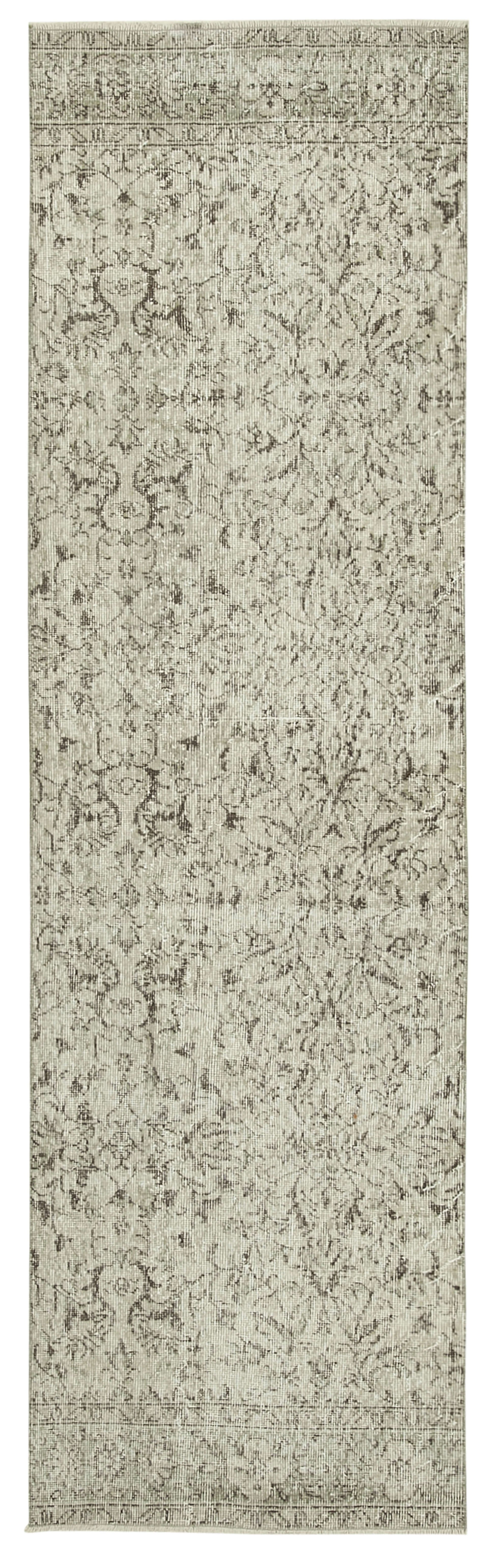 3x9 Beige Overdyed Runner Rug - 38168