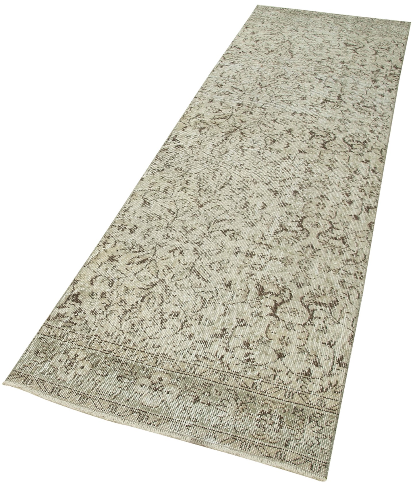 3x9 Beige Overdyed Runner Rug - 38168