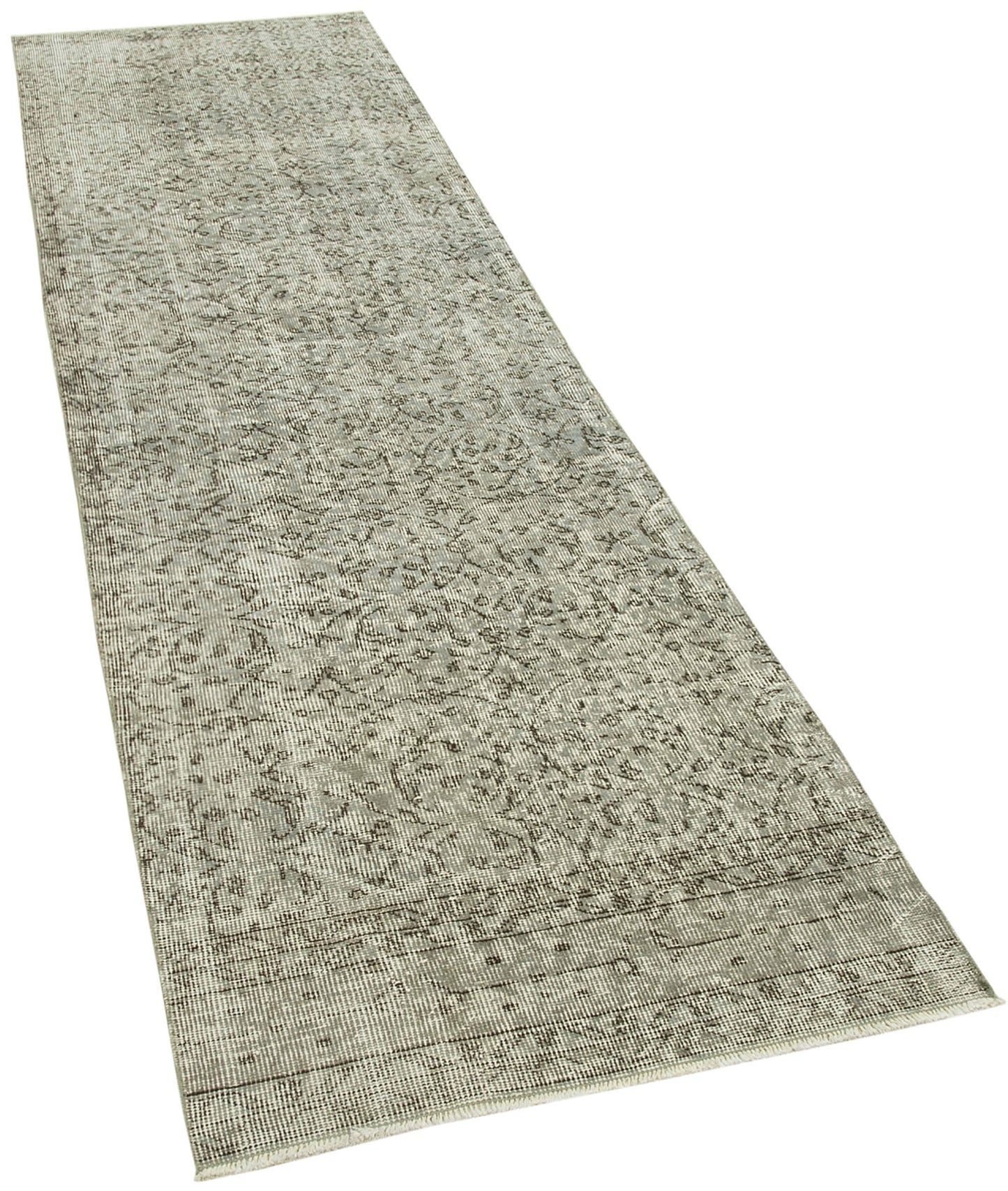 3x10 Grey Overdyed Runner Rug - 38171