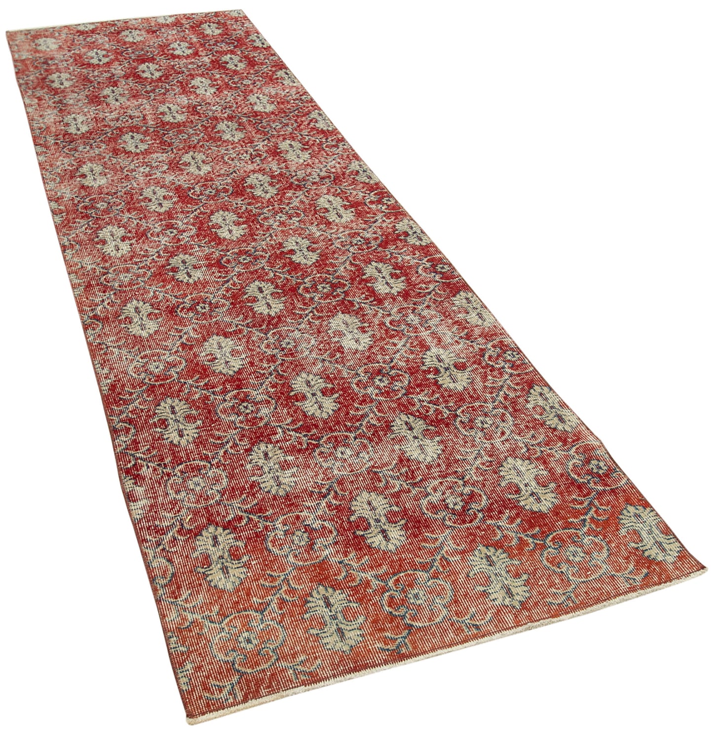 3x11 Red Overdyed Runner Rug - 38175