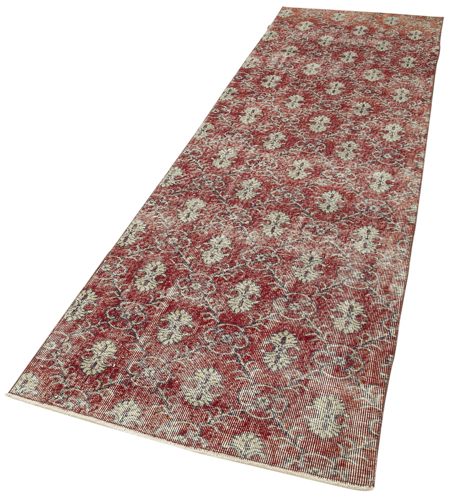 3x11 Red Overdyed Runner Rug - 38175