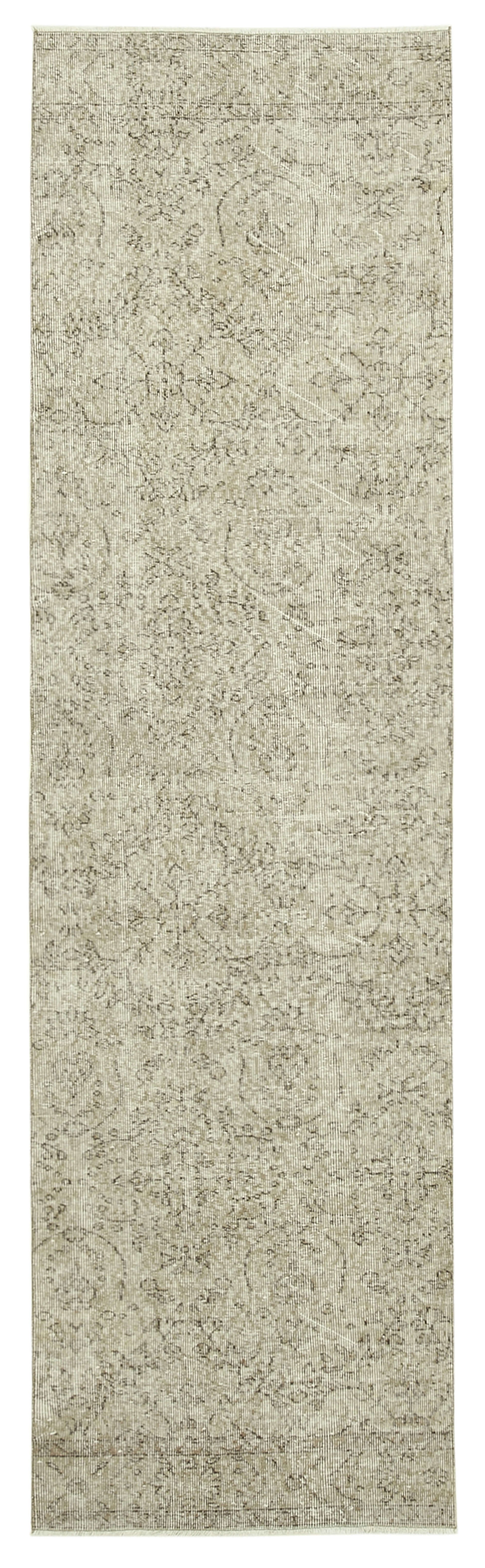 3x9 Beige Overdyed Runner Rug - 38184