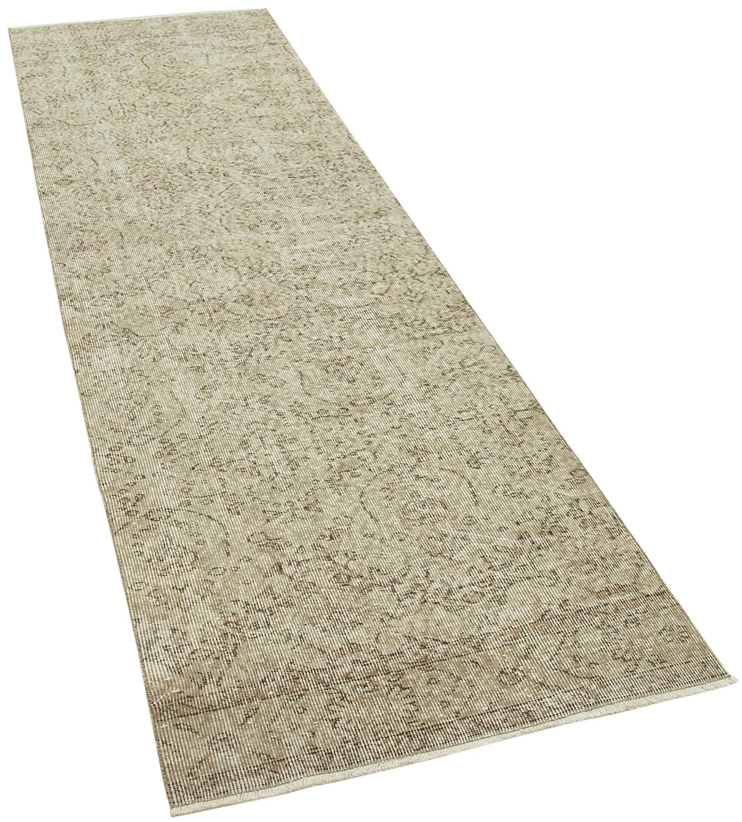 3x9 Beige Overdyed Runner Rug - 38184