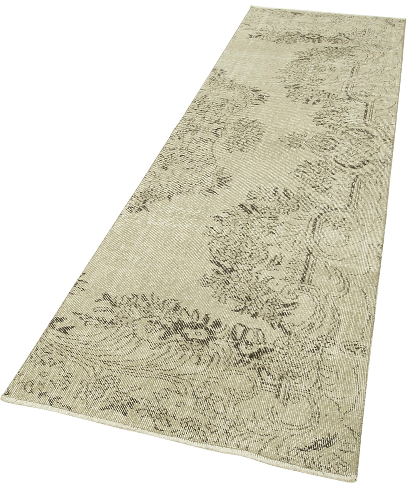 3x10 Beige Overdyed Runner Rug - 38186