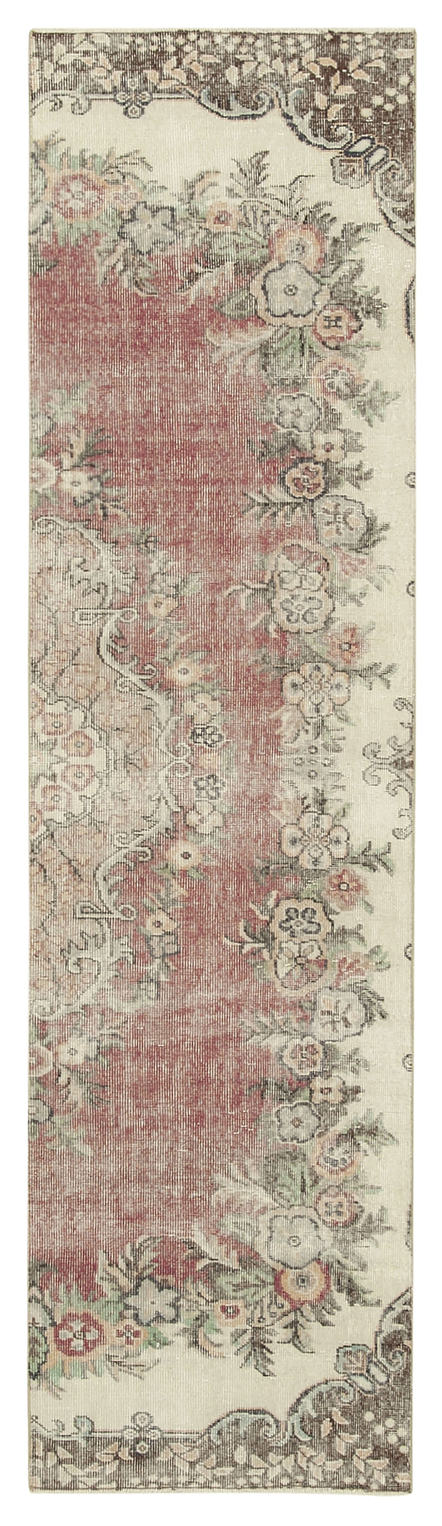 3x10 Beige Overdyed Runner Rug - 38193