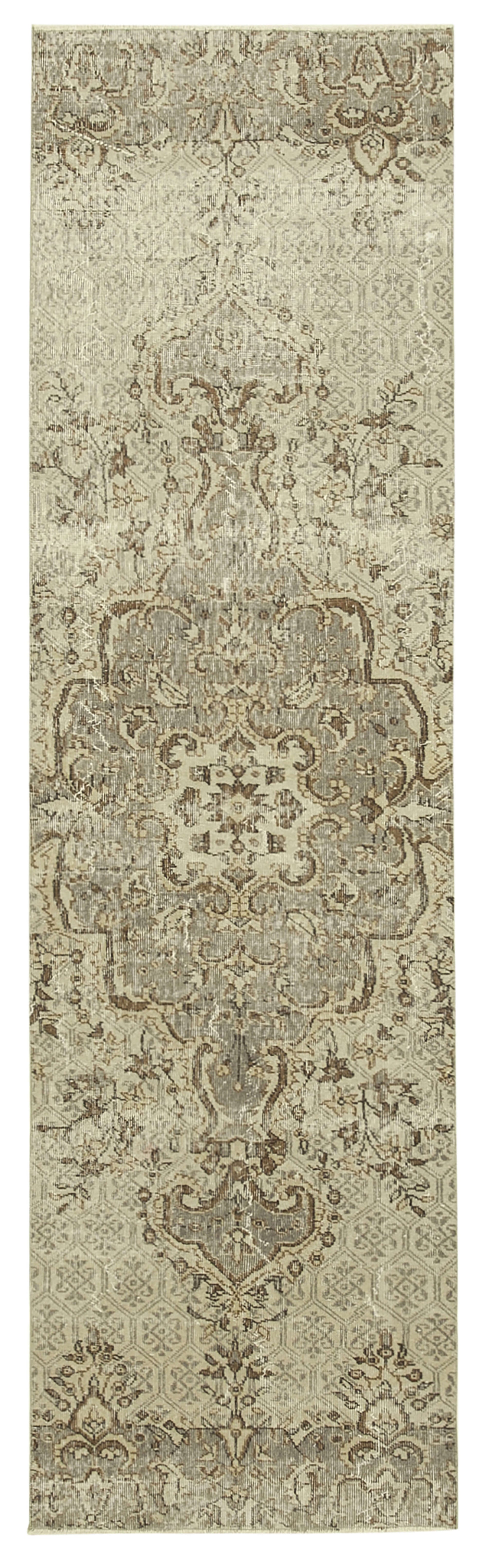 3x10 Beige Overdyed Runner Rug - 38203