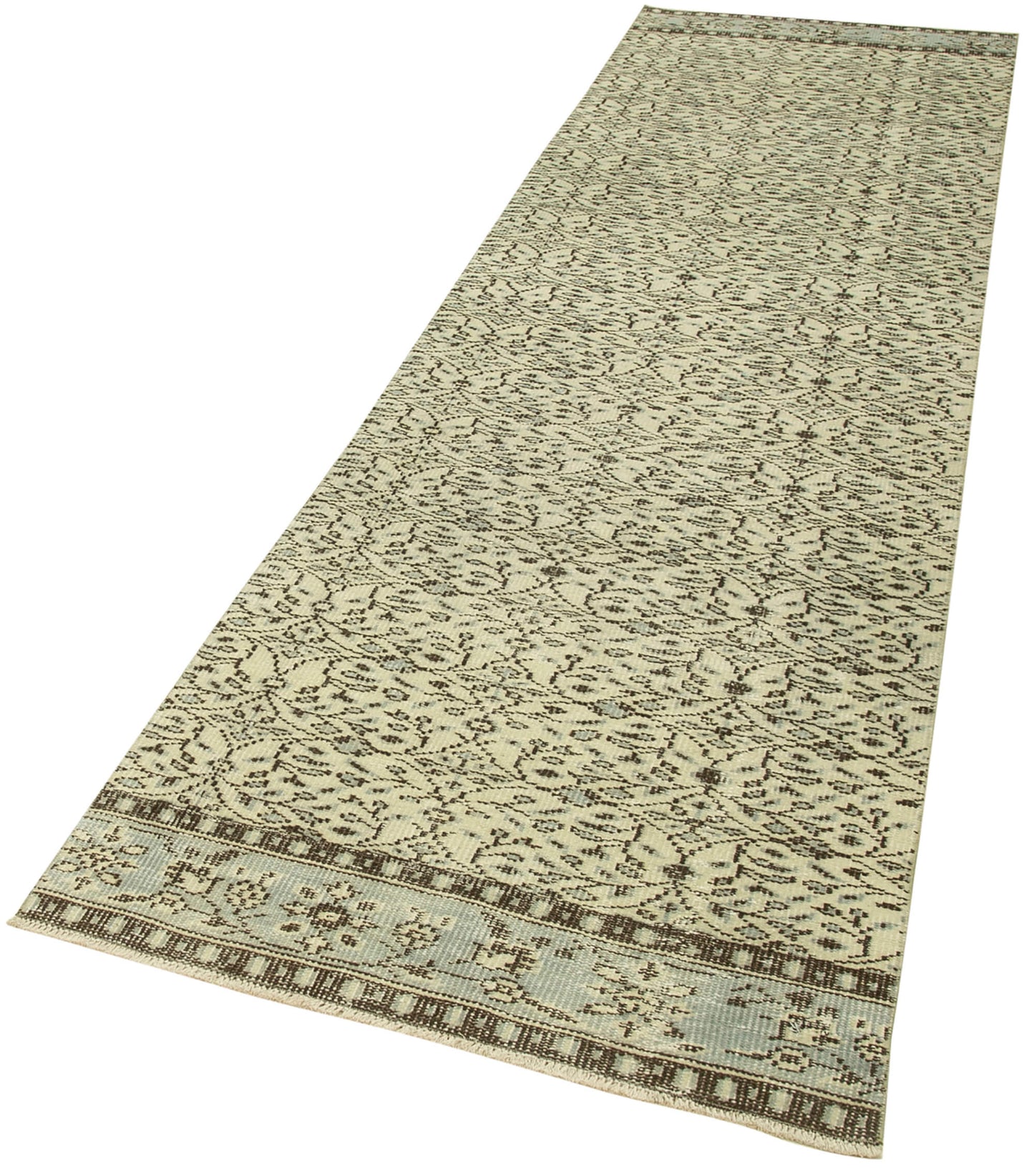 3x11 Beige Overdyed Runner Rug - 38215