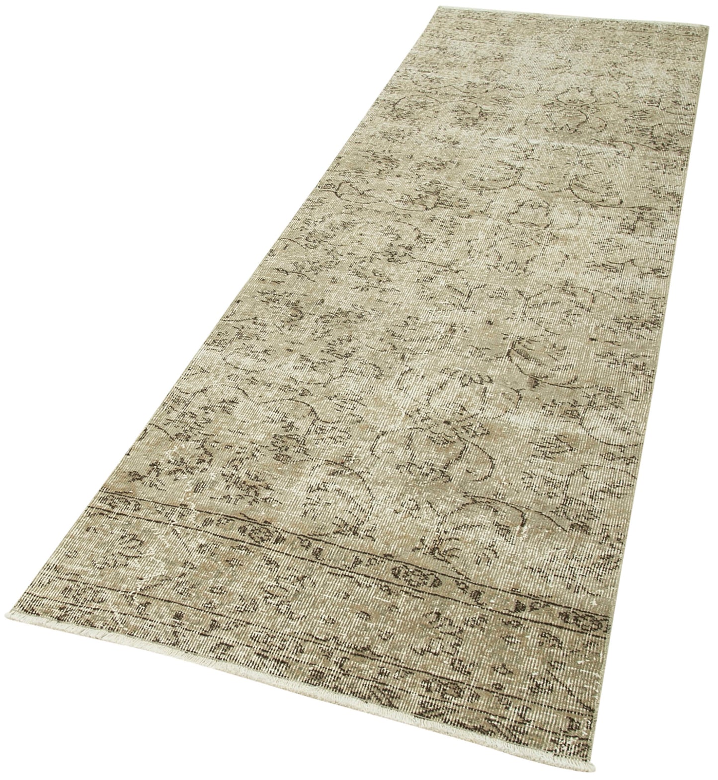 3x10 Beige Overdyed Runner Rug - 38217