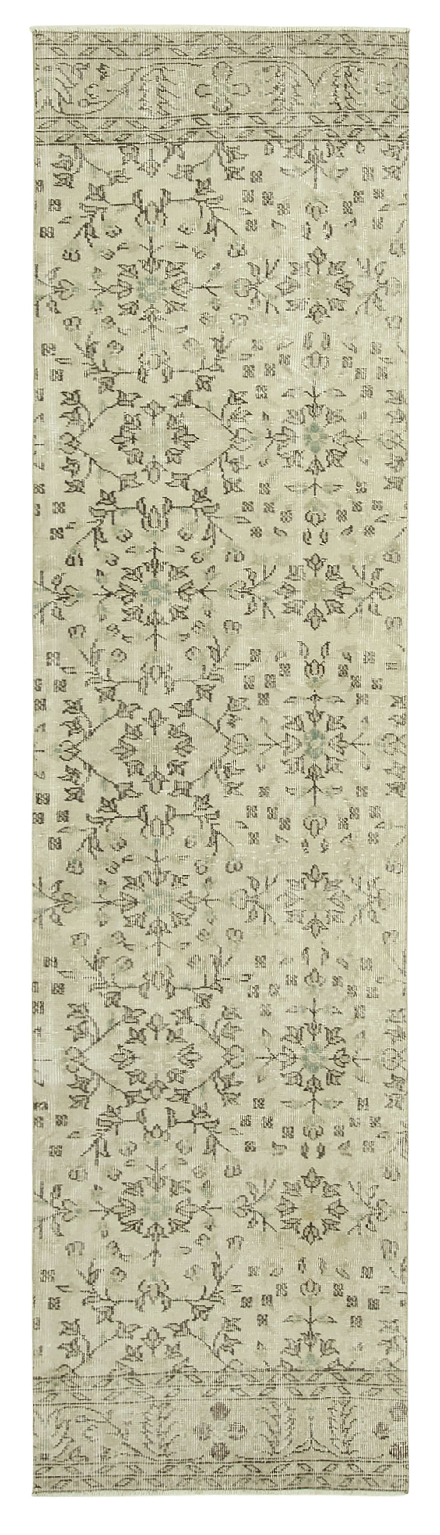 3x10 Beige Overdyed Runner Rug - 38225