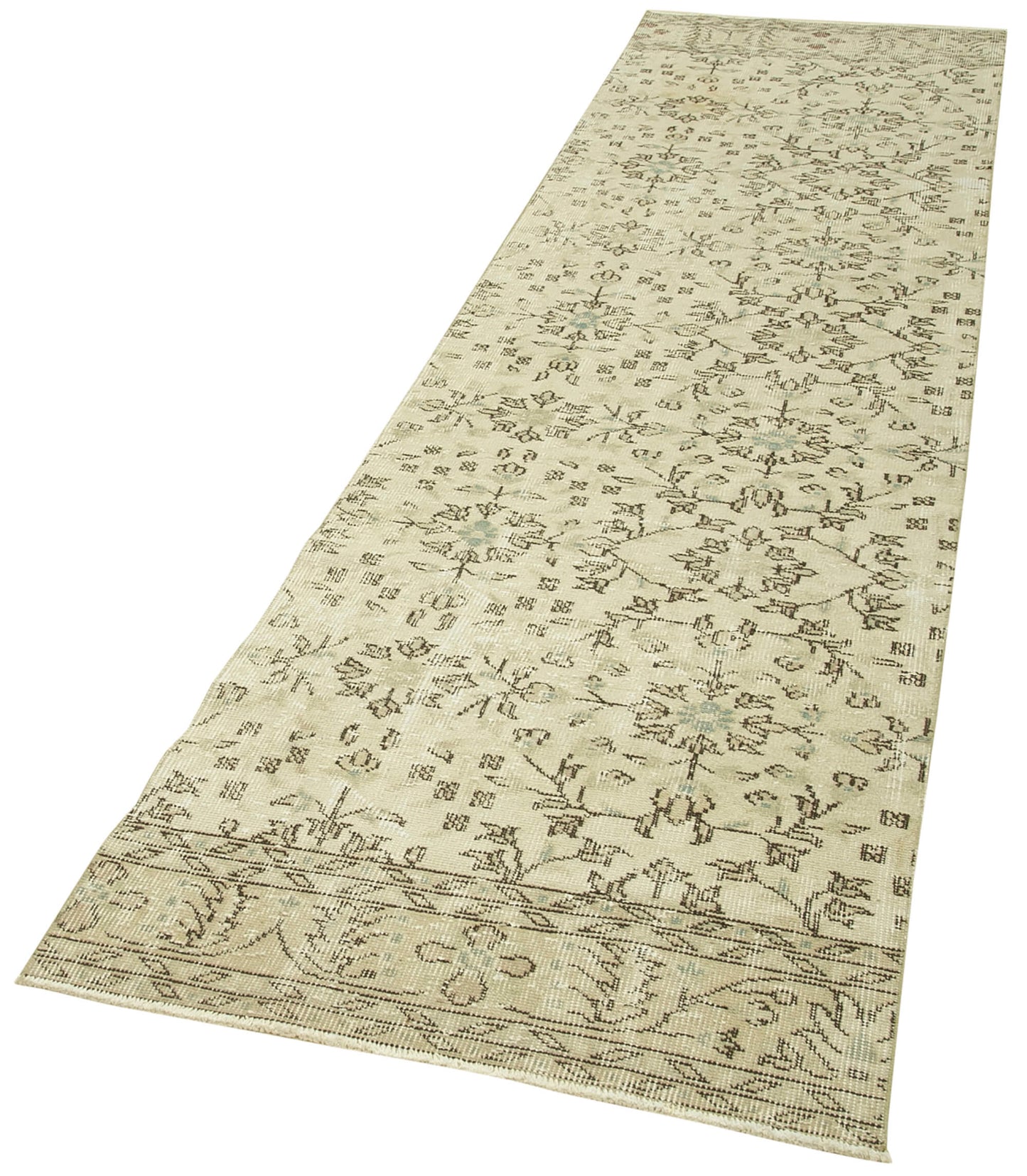 3x10 Beige Overdyed Runner Rug - 38225