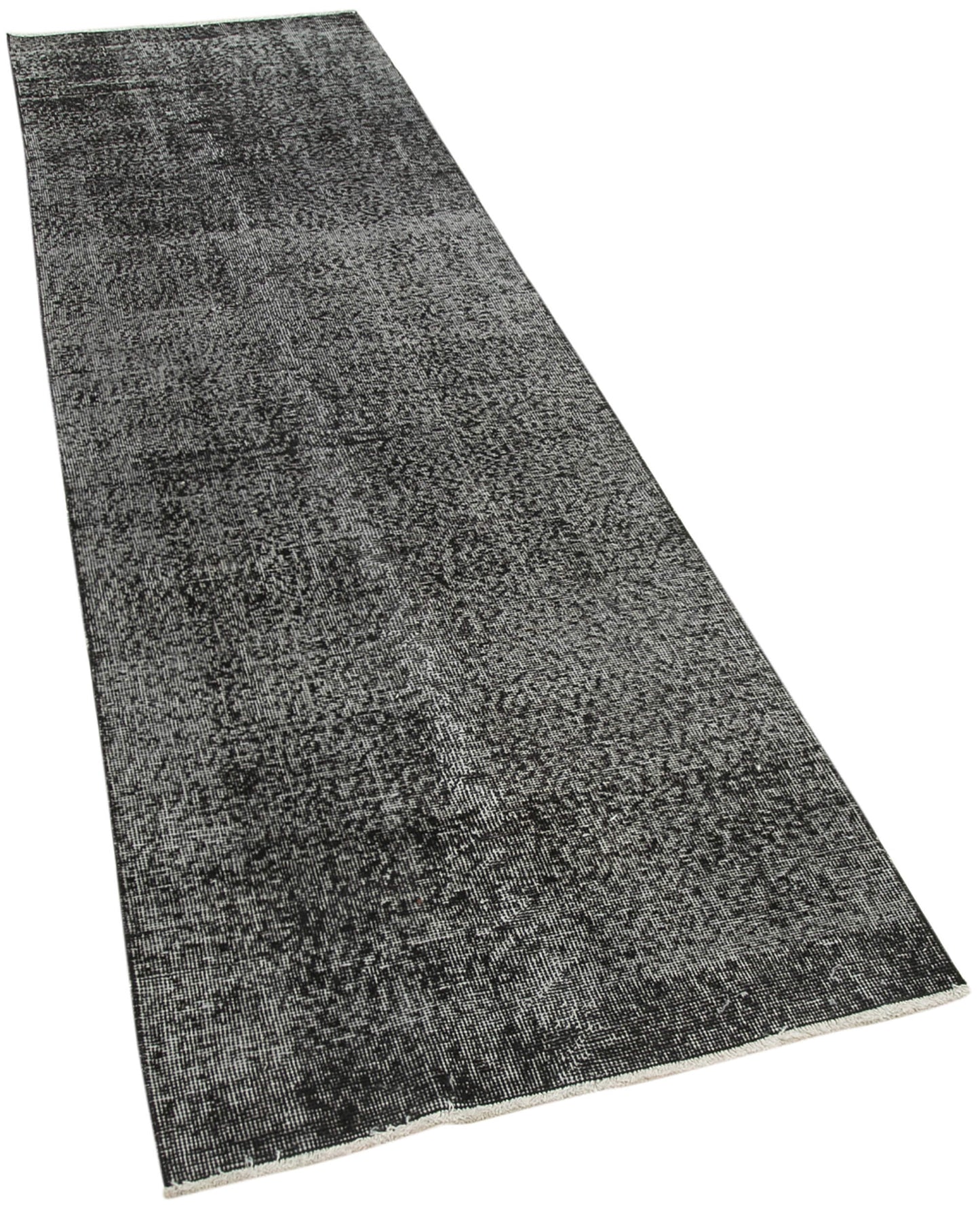 3x10 Black Overdyed Runner Rug - 38228