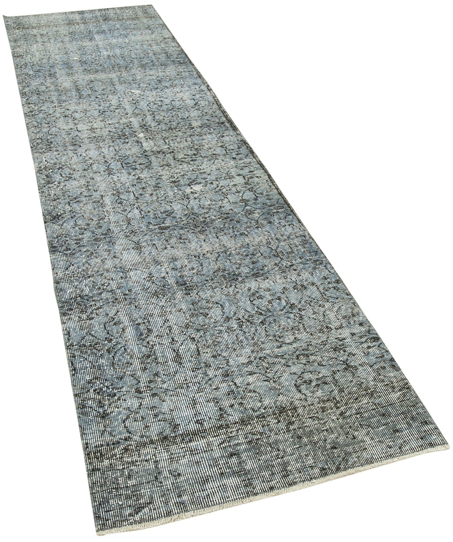 3x11 Blue Overdyed Runner Rug - 38237