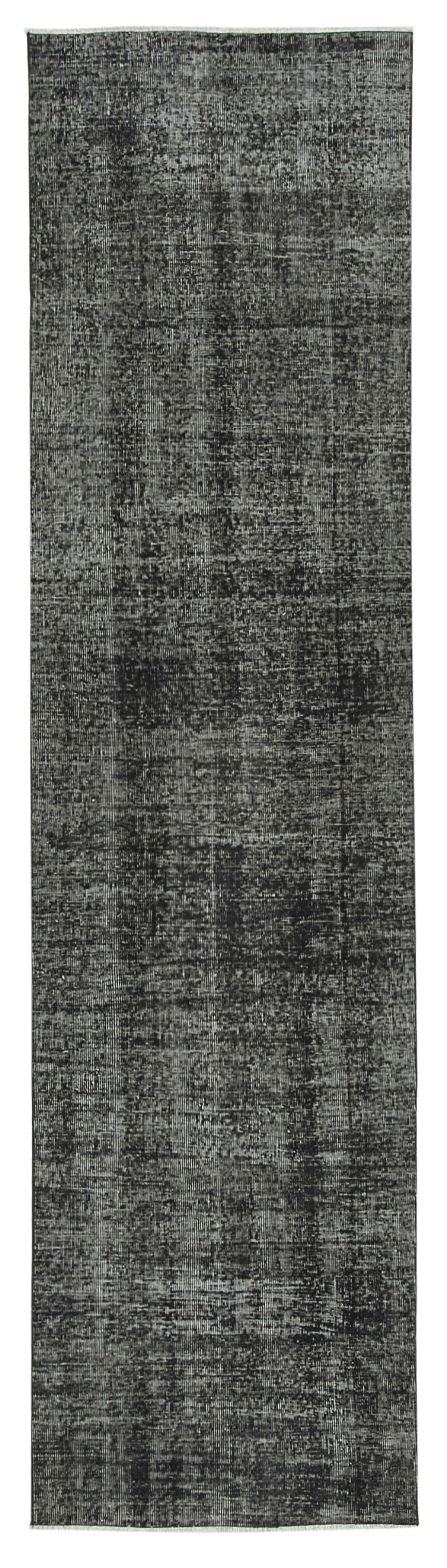 3x10 Black Overdyed Runner Rug - 38244