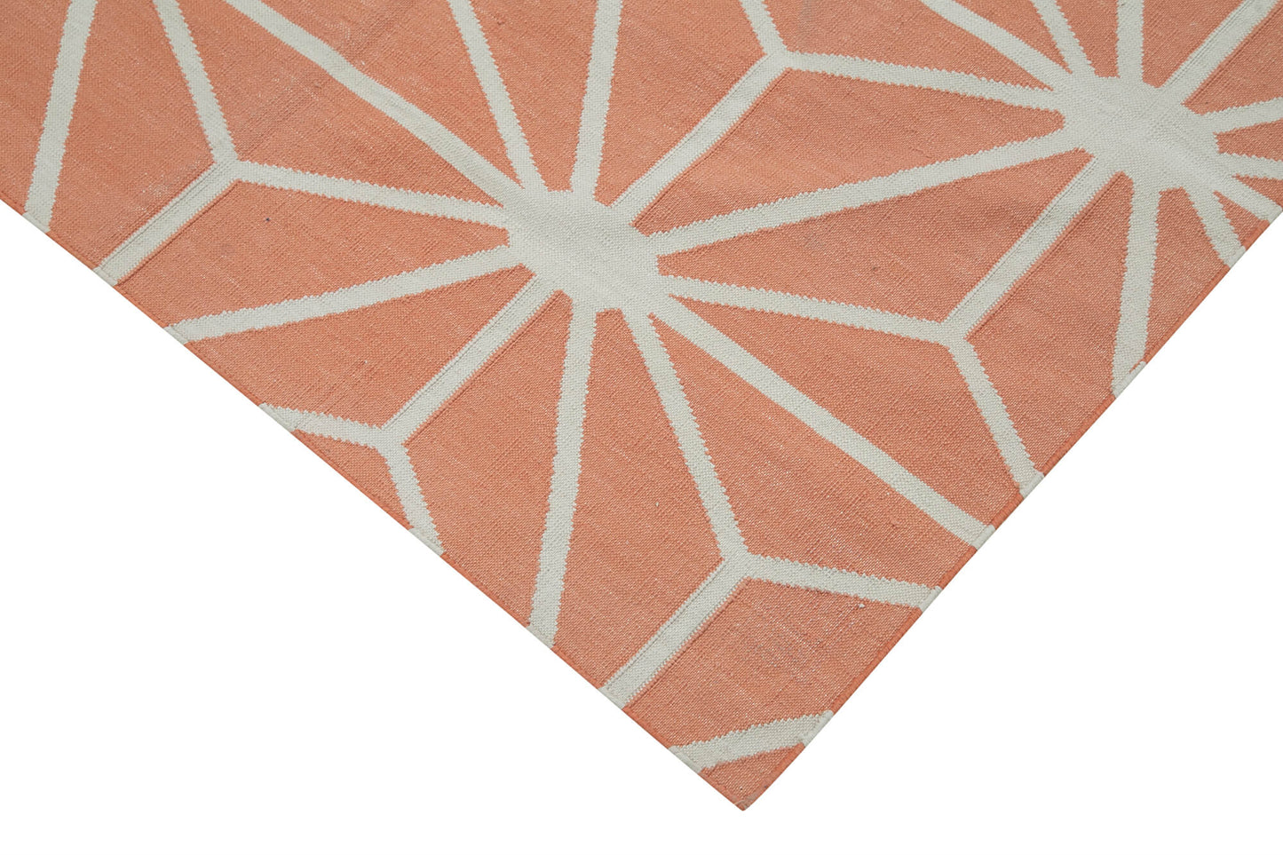 4x5 Orange Dhurrie Rug - 38256