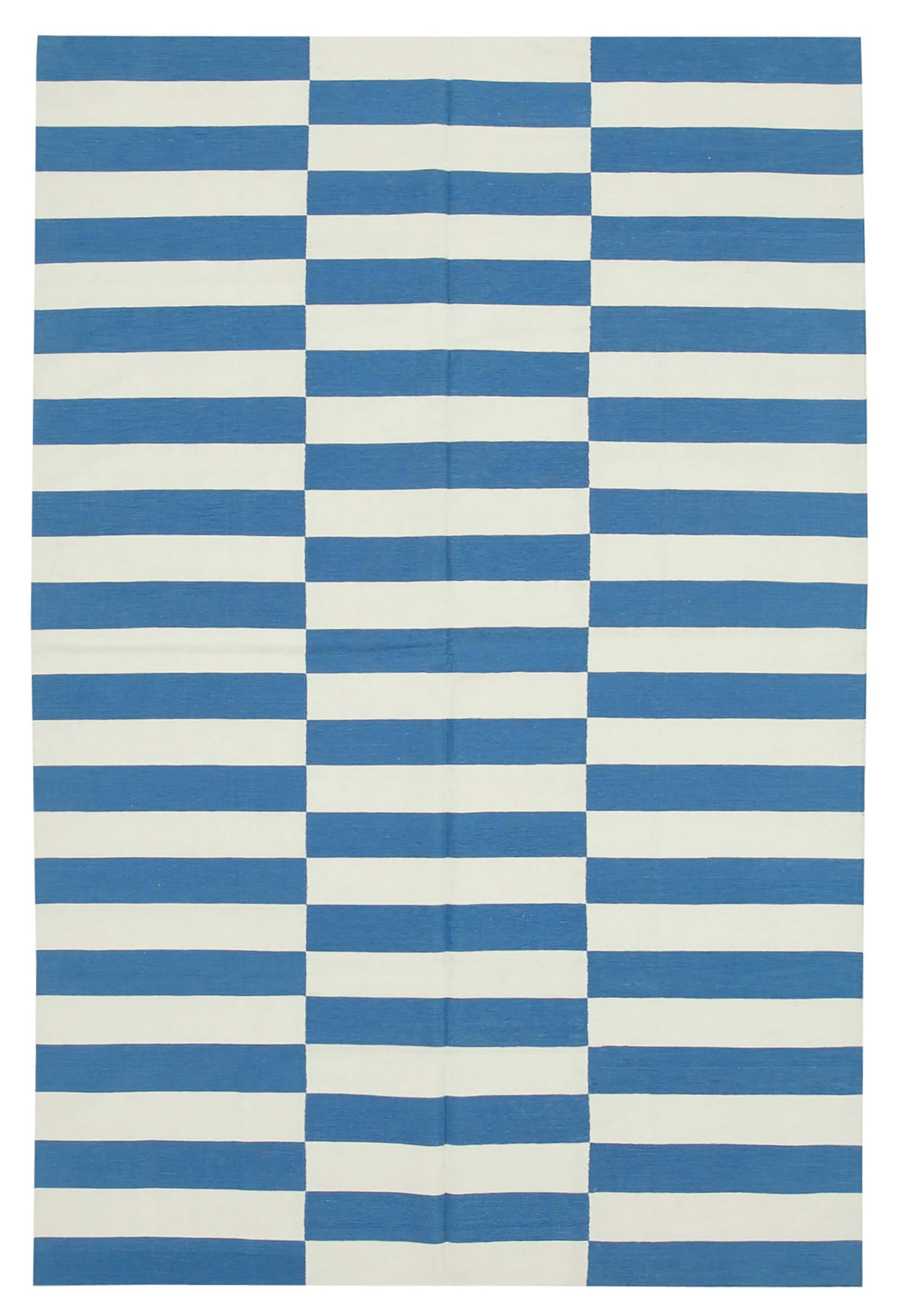 6x9 Blue Dhurrie Rug - 38257