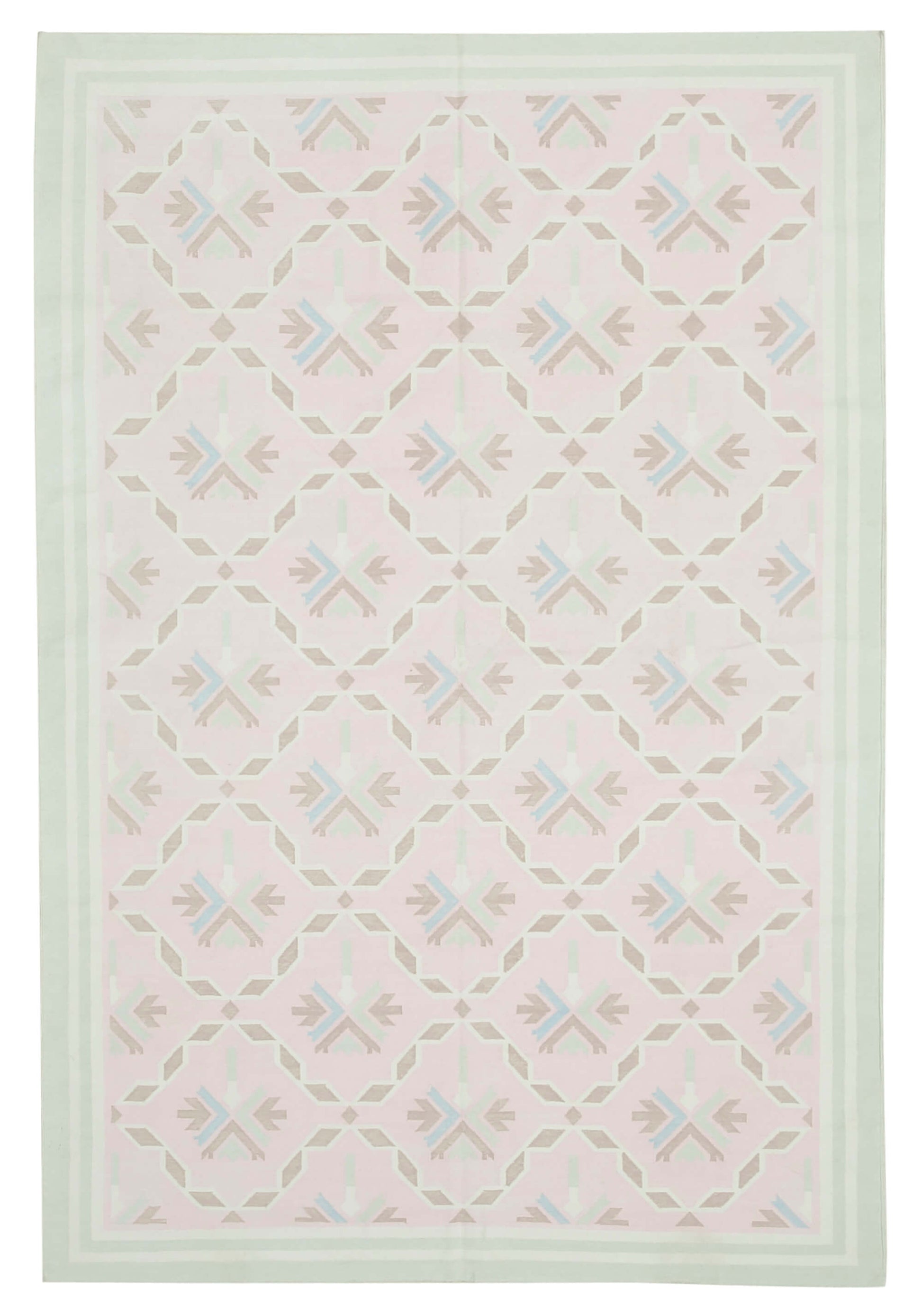 6x9 Pink Dhurrie Rug - 38260