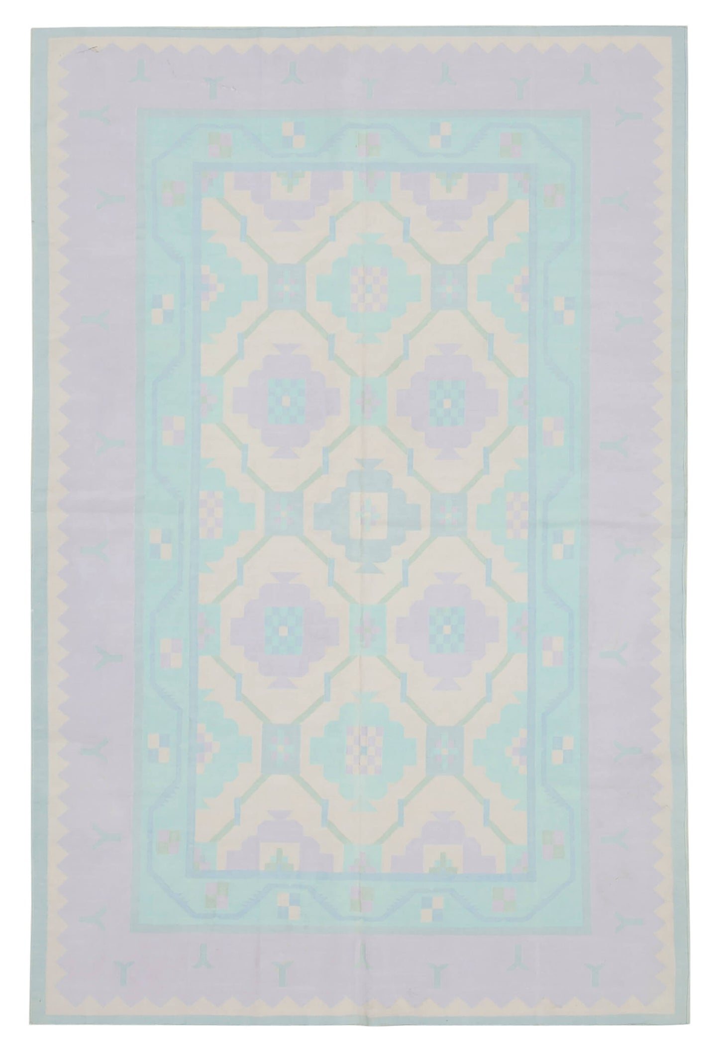 6x9 Beige Dhurrie Rug - 38261