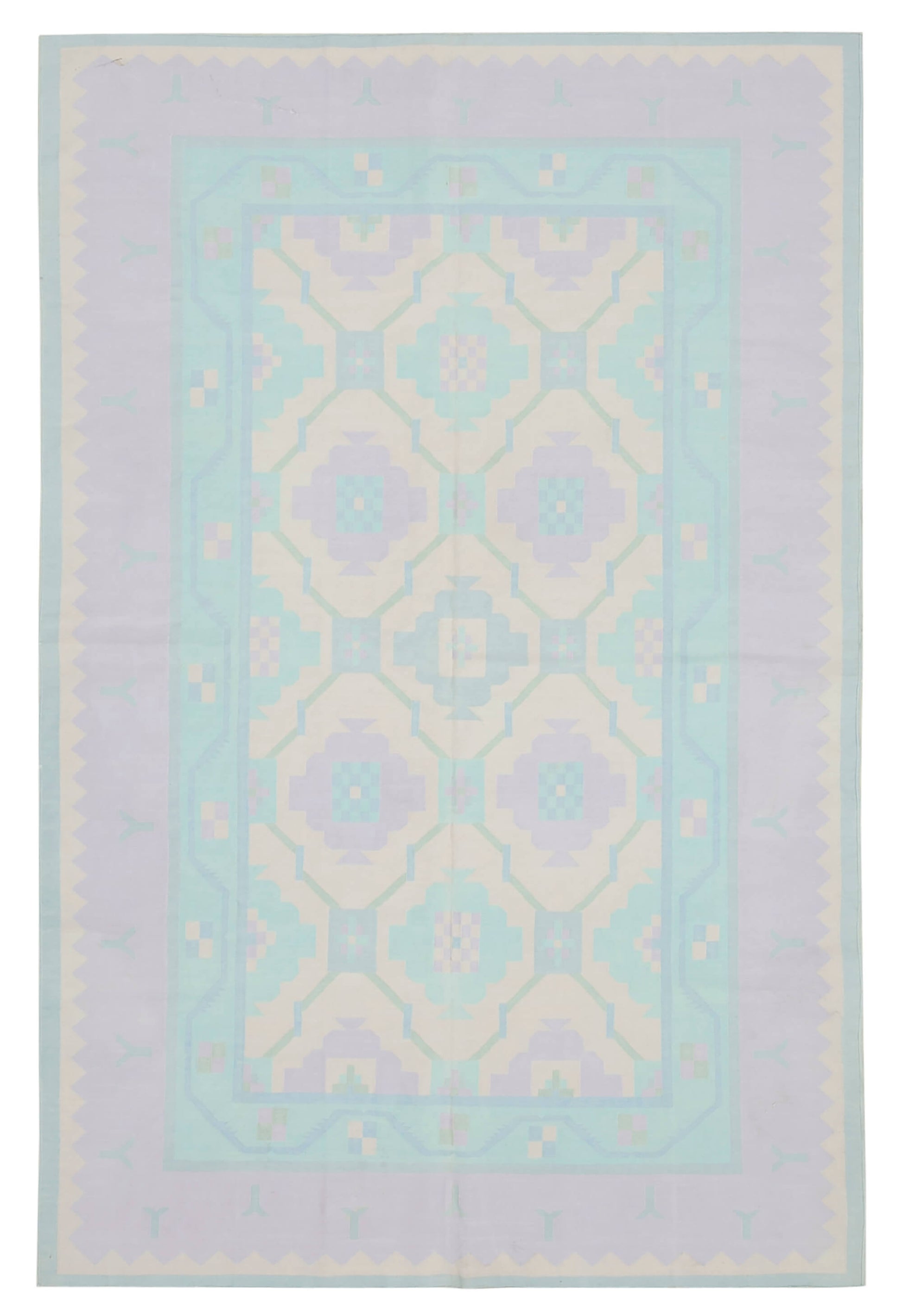 6x9 Beige Dhurrie Rug - 38261