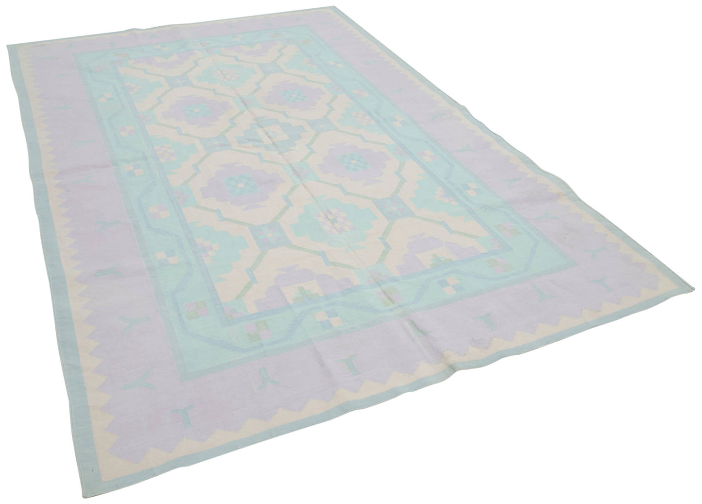 6x9 Beige Dhurrie Rug - 38261