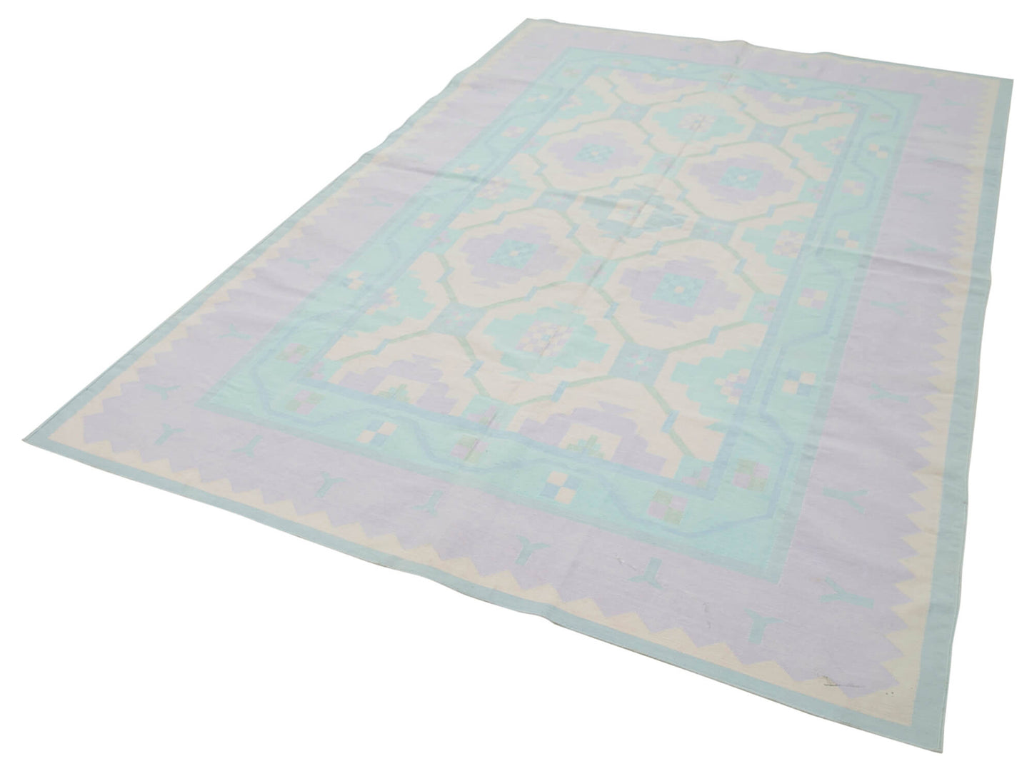 6x9 Beige Dhurrie Rug - 38261