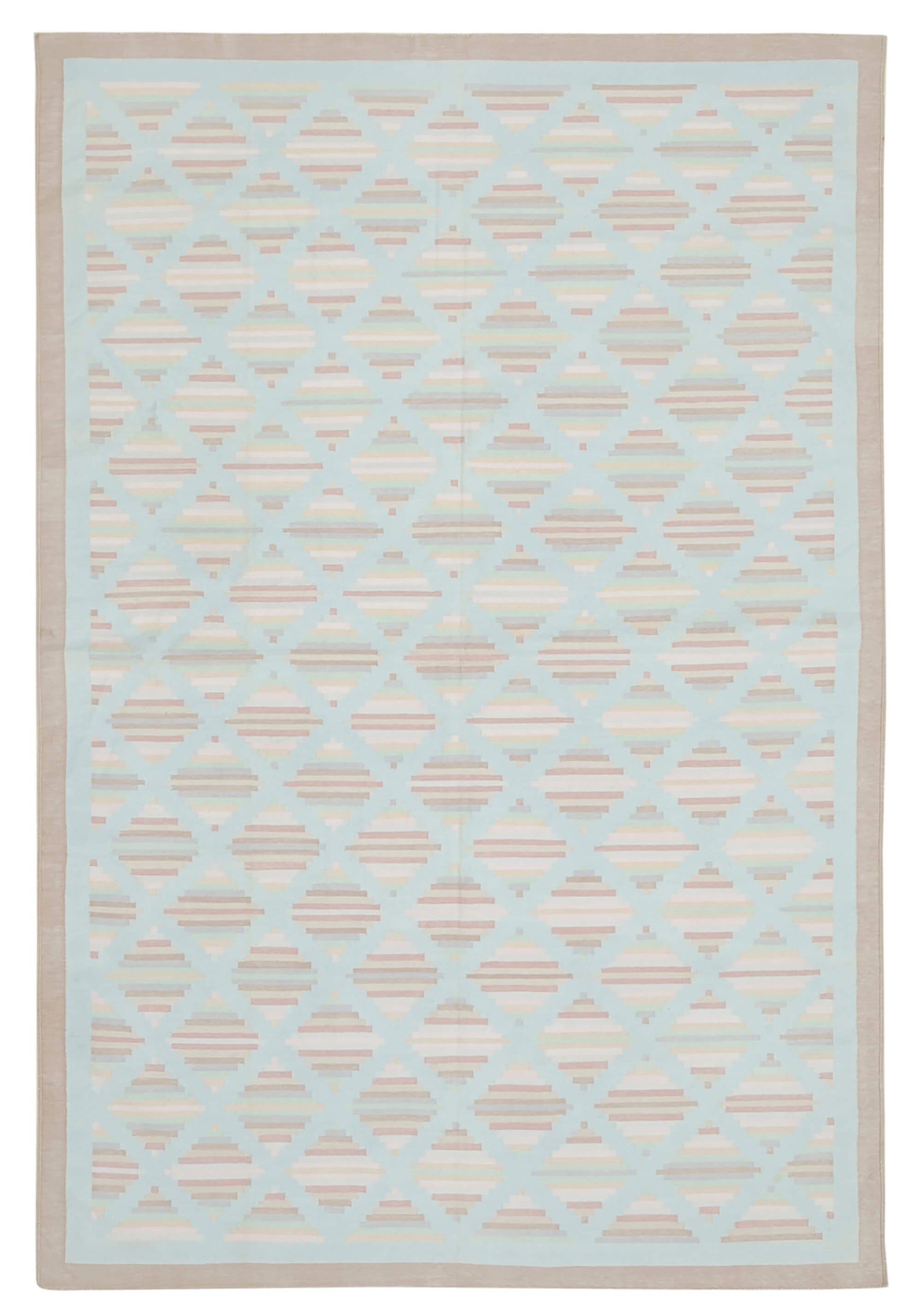 6x9 Beige Dhurrie Rug - 38264