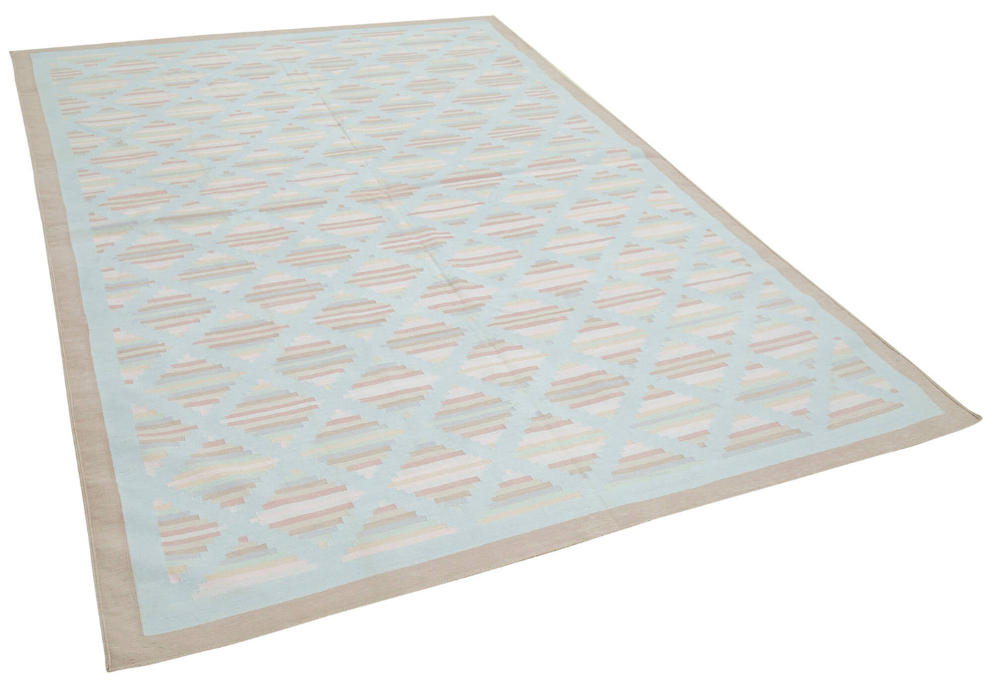 6x9 Beige Dhurrie Rug - 38264