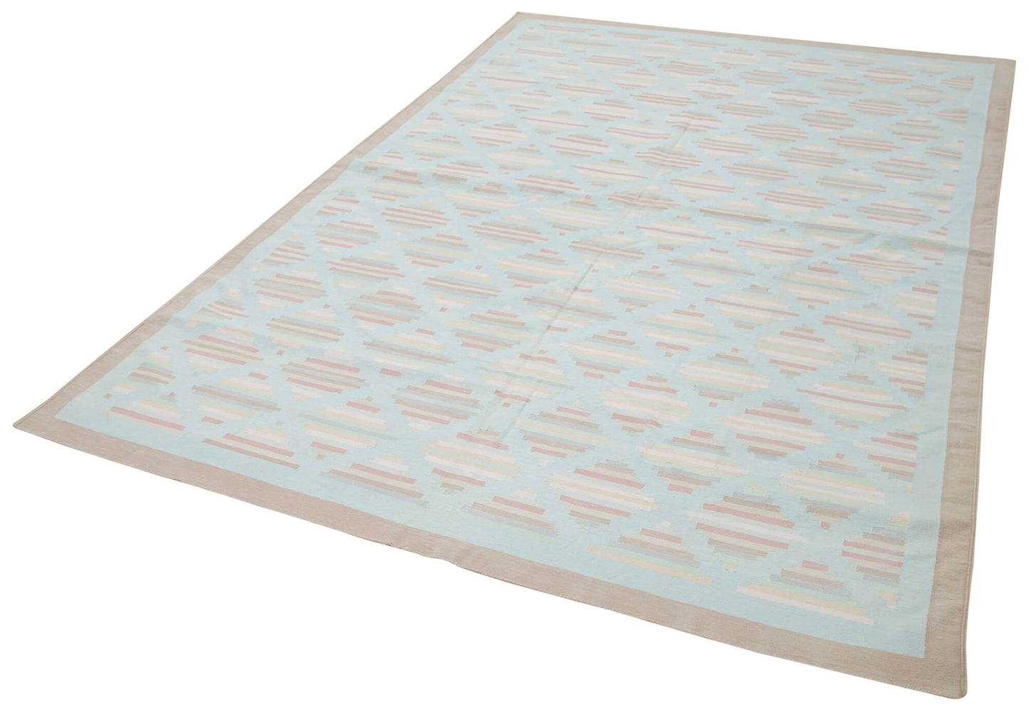 6x9 Beige Dhurrie Rug - 38264