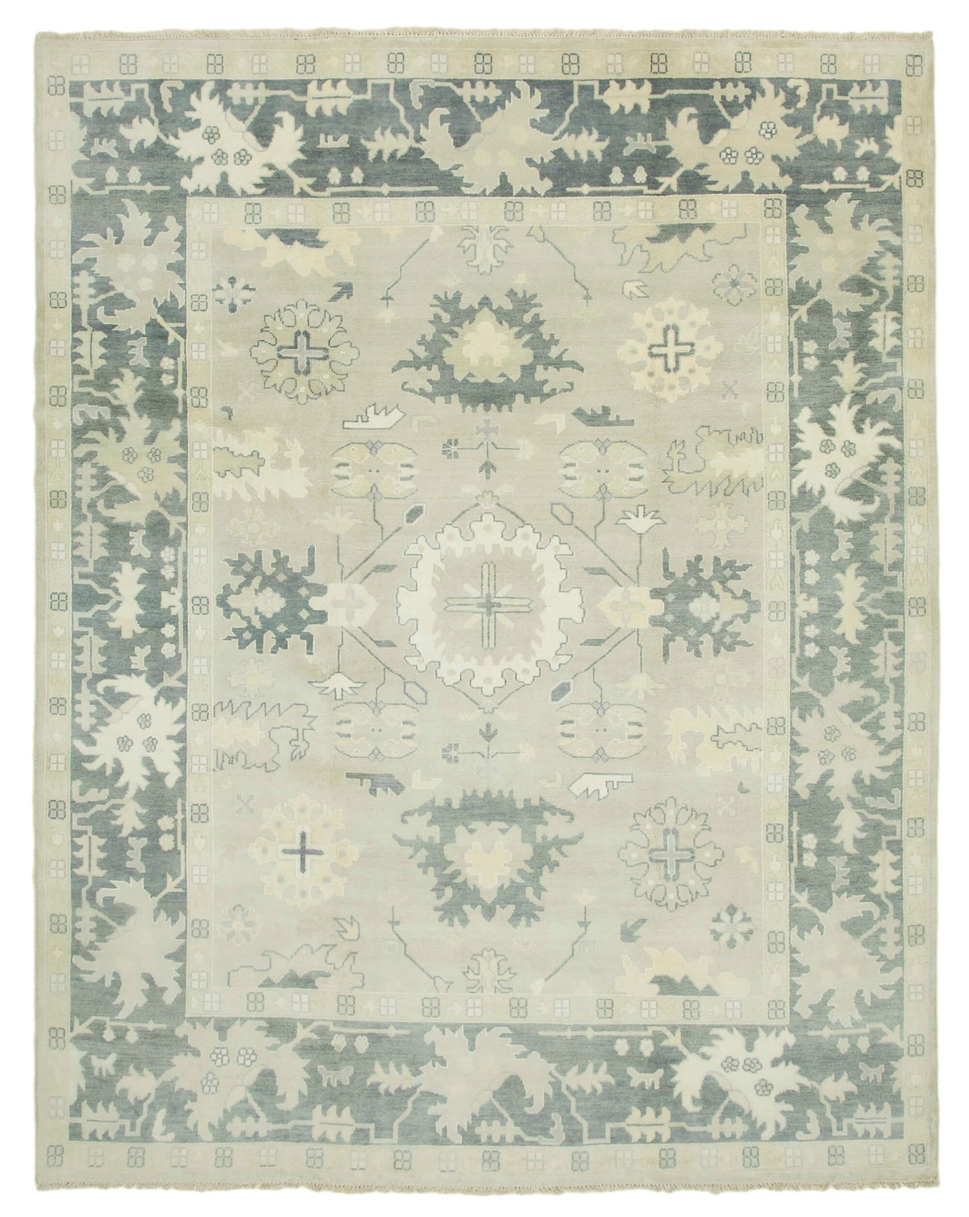 9x12 Beige Oushak Rug - 38286