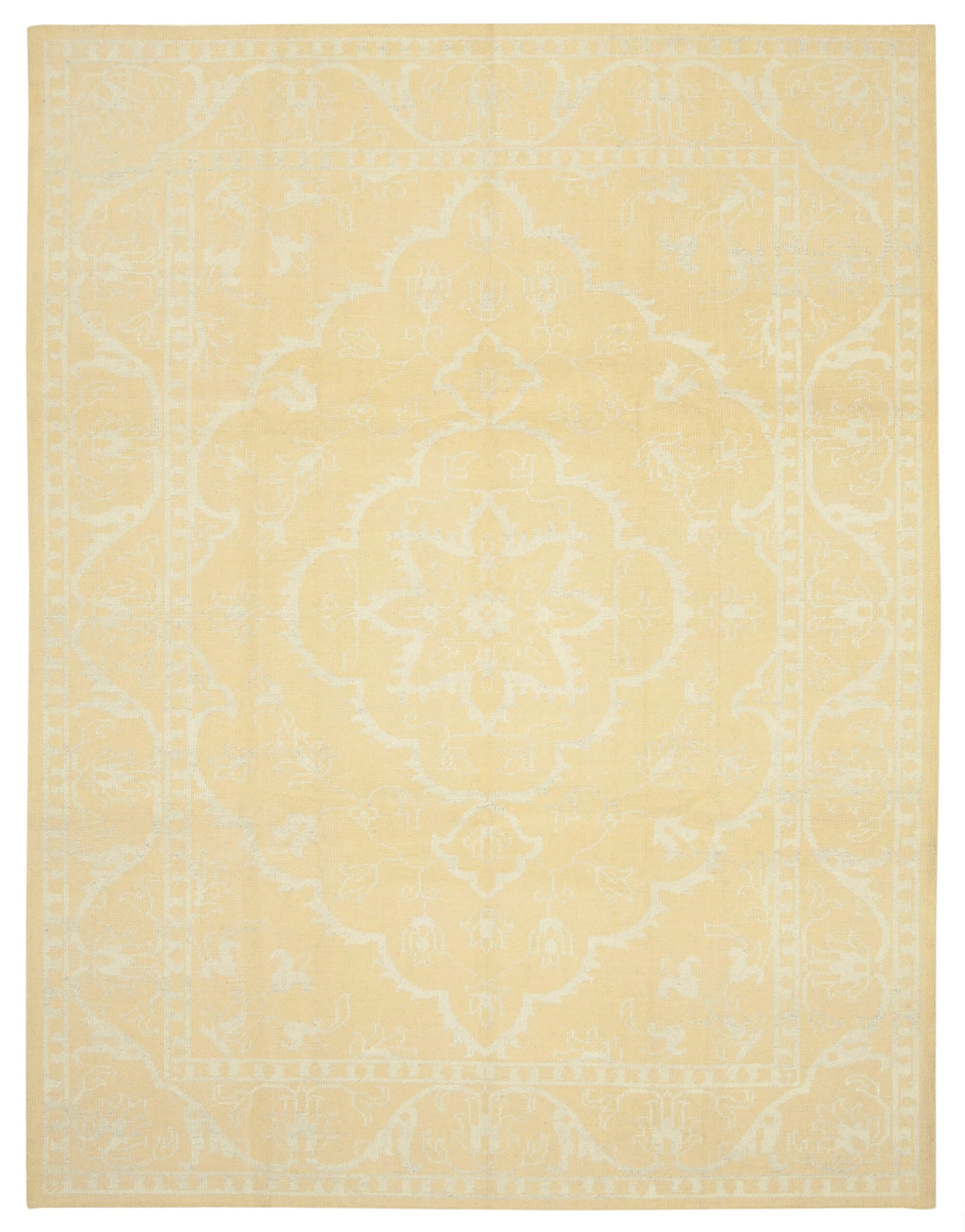 9x12 Yellow Oushak Rug - 38619