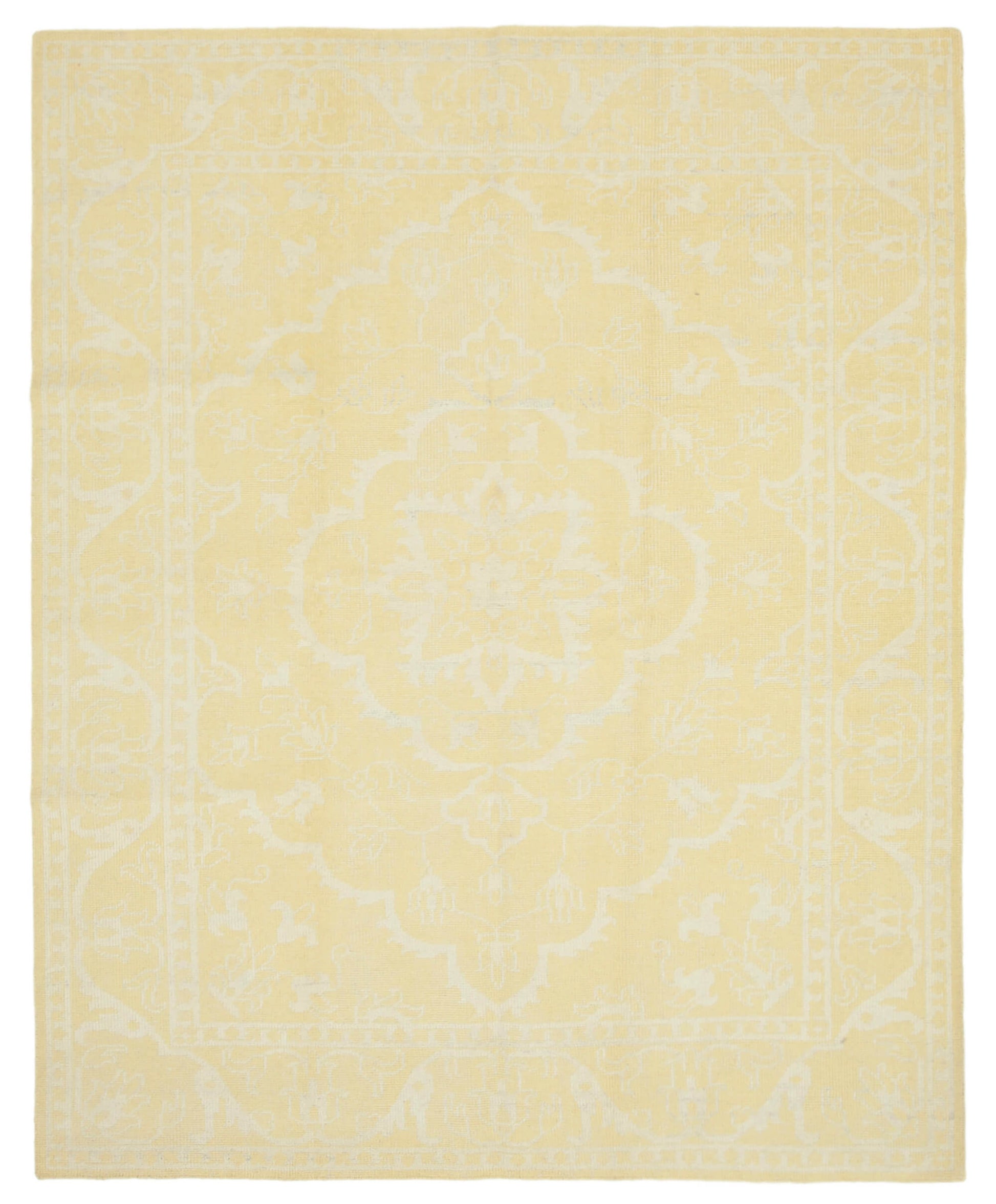 8x10 Yellow Oushak Rug - 38629