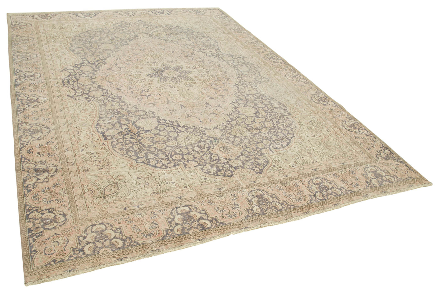 7x10 Beige Vintage Rug - 38780