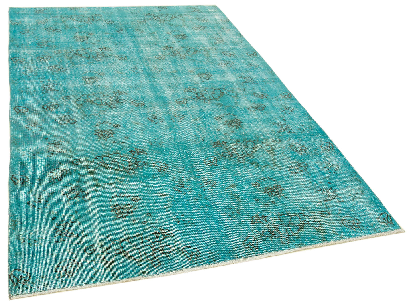 5x8 Turquoise Overdyed Rug - 39376