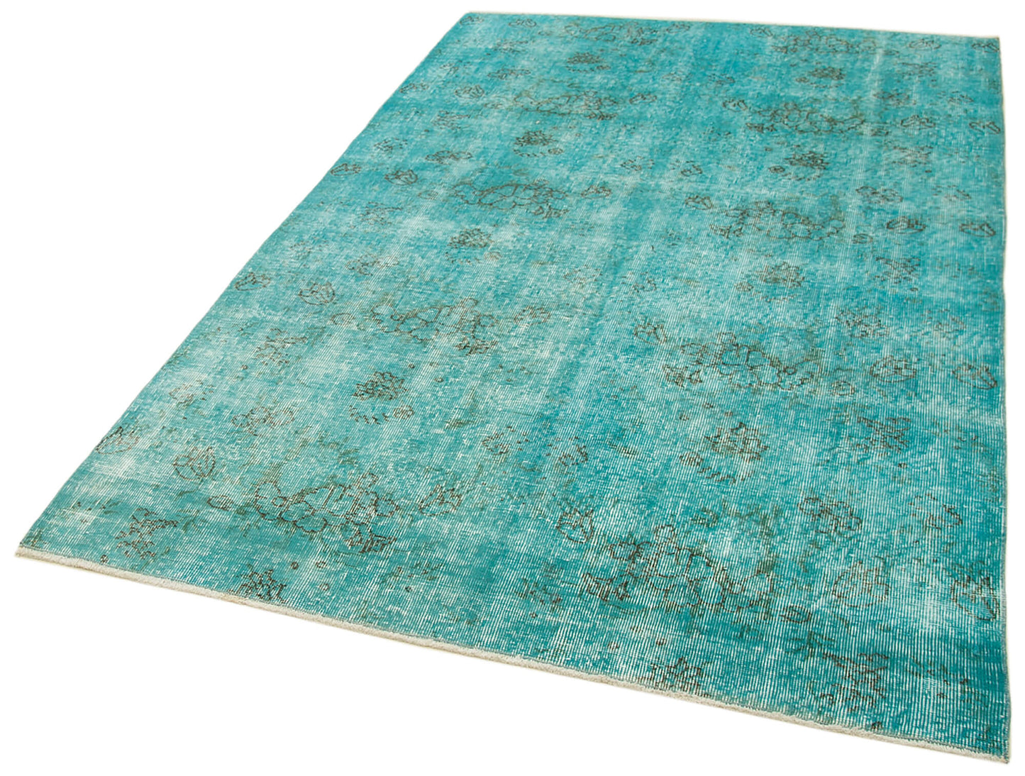 5x8 Turquoise Overdyed Rug - 39376