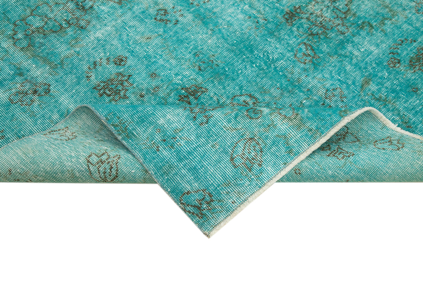 5x8 Turquoise Overdyed Rug - 39376