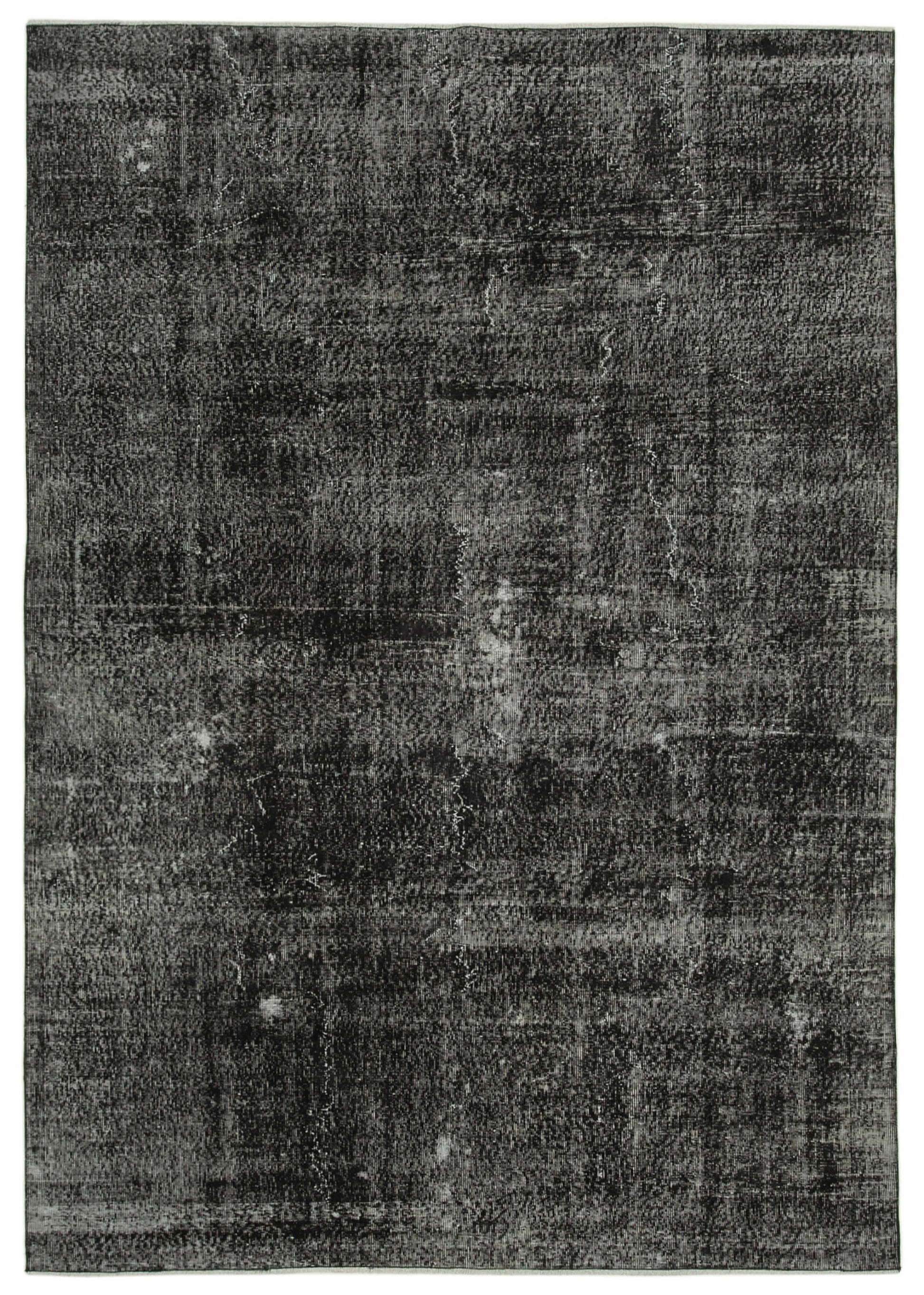 7x10 Black Overdyed Rug - 39403