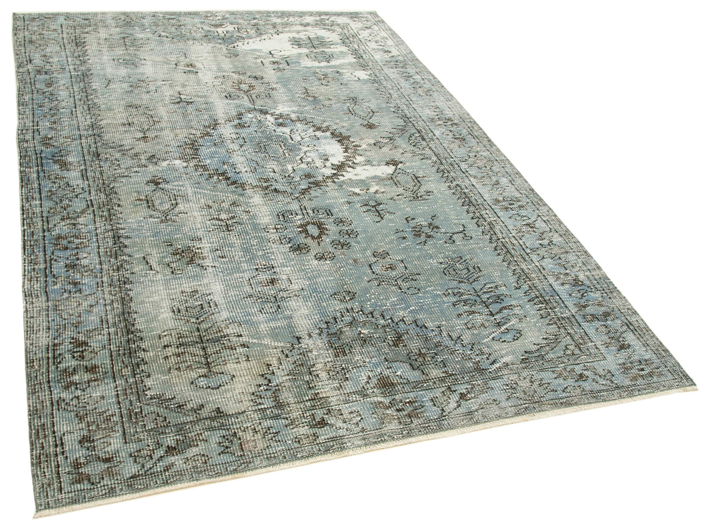 5x8 Blue Overdyed Rug - 39422