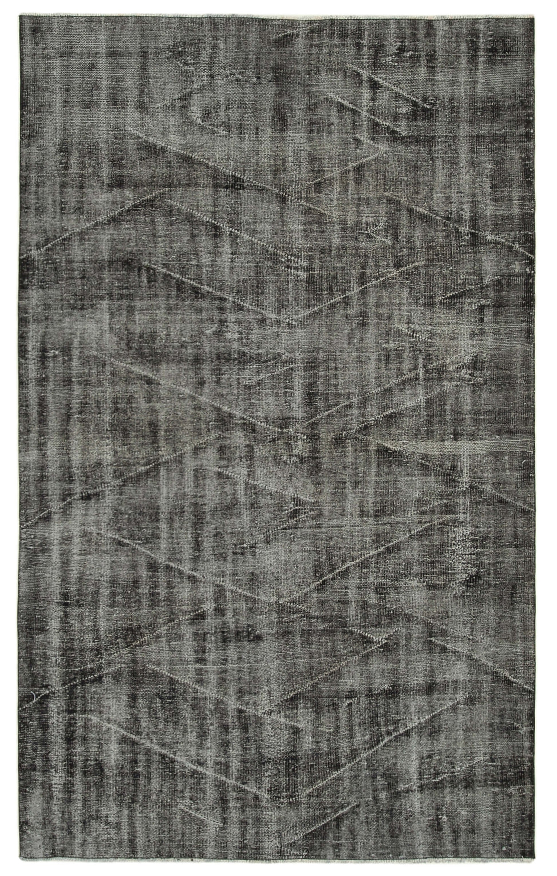 5x9 Black Overdyed Rug - 39427