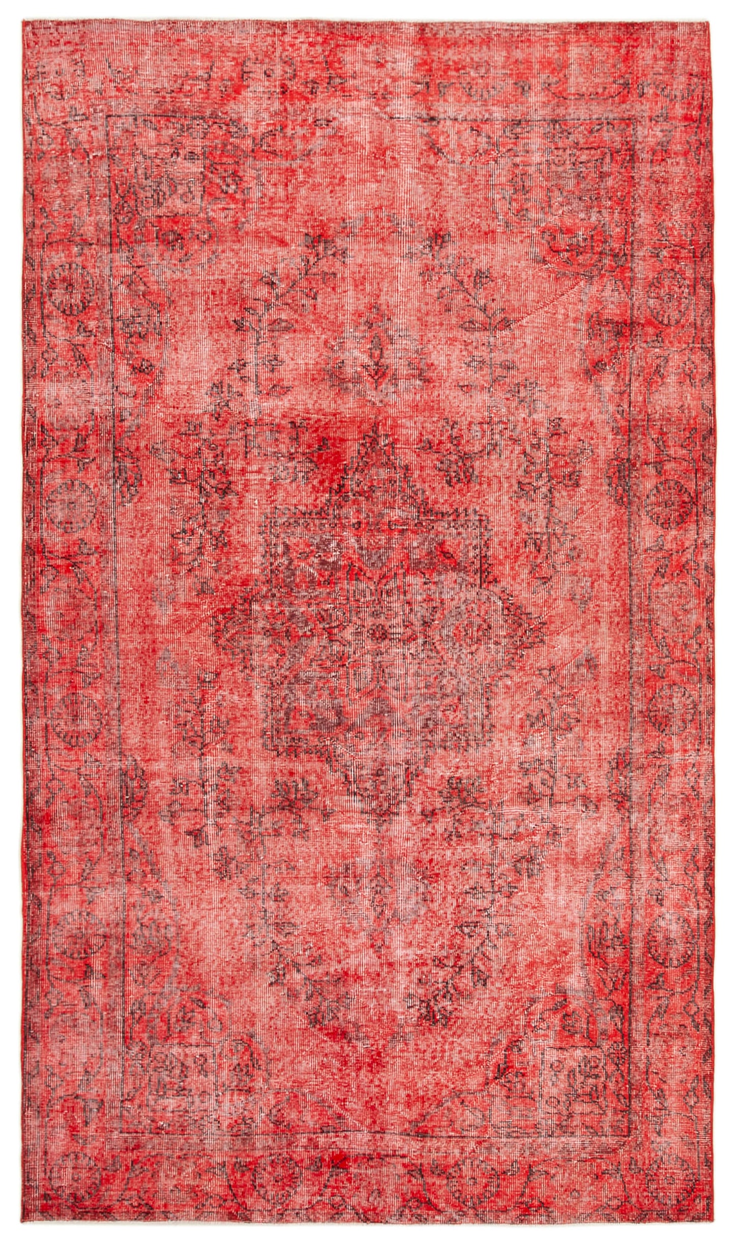 5x9 Red Overdyed Rug - 39460