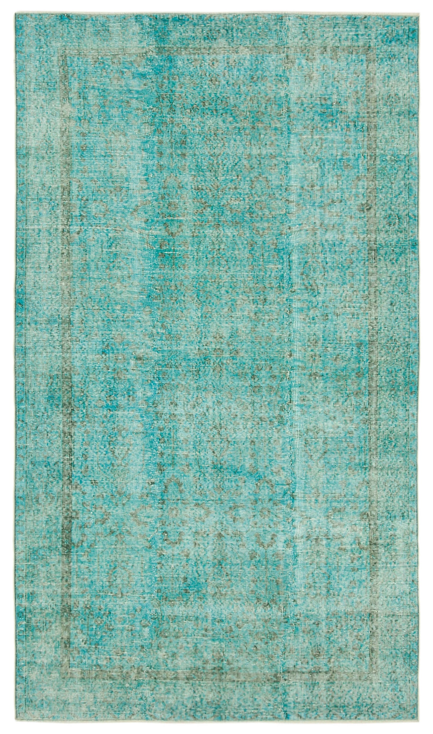 5x9 Turquoise Overdyed Rug - 39476