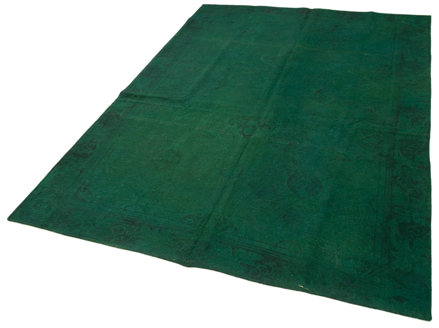 5x8 Green Needlepoint Kilim Rug - 39531