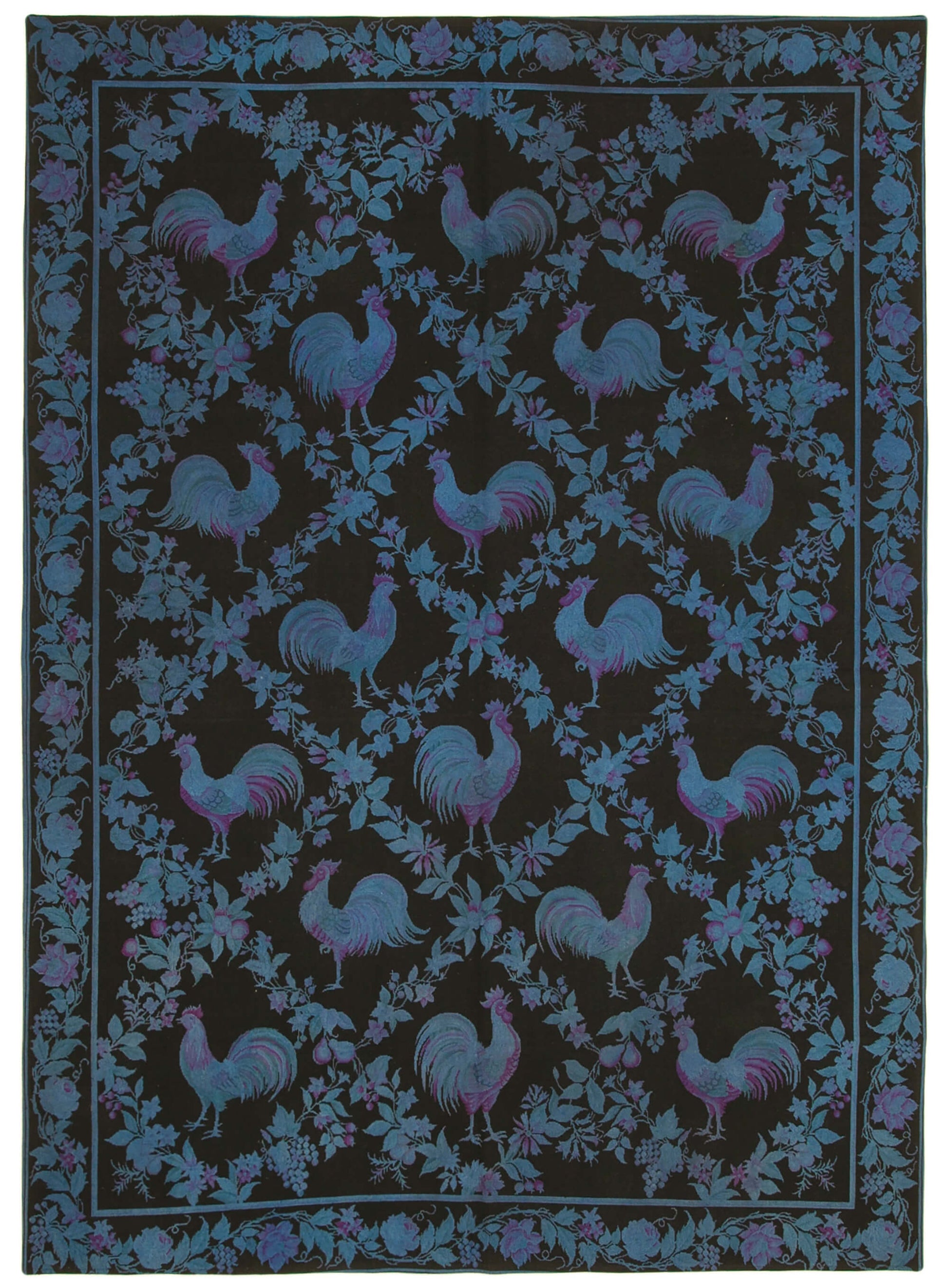 8x11 Blue Needlepoint Kilim Rug - 39594