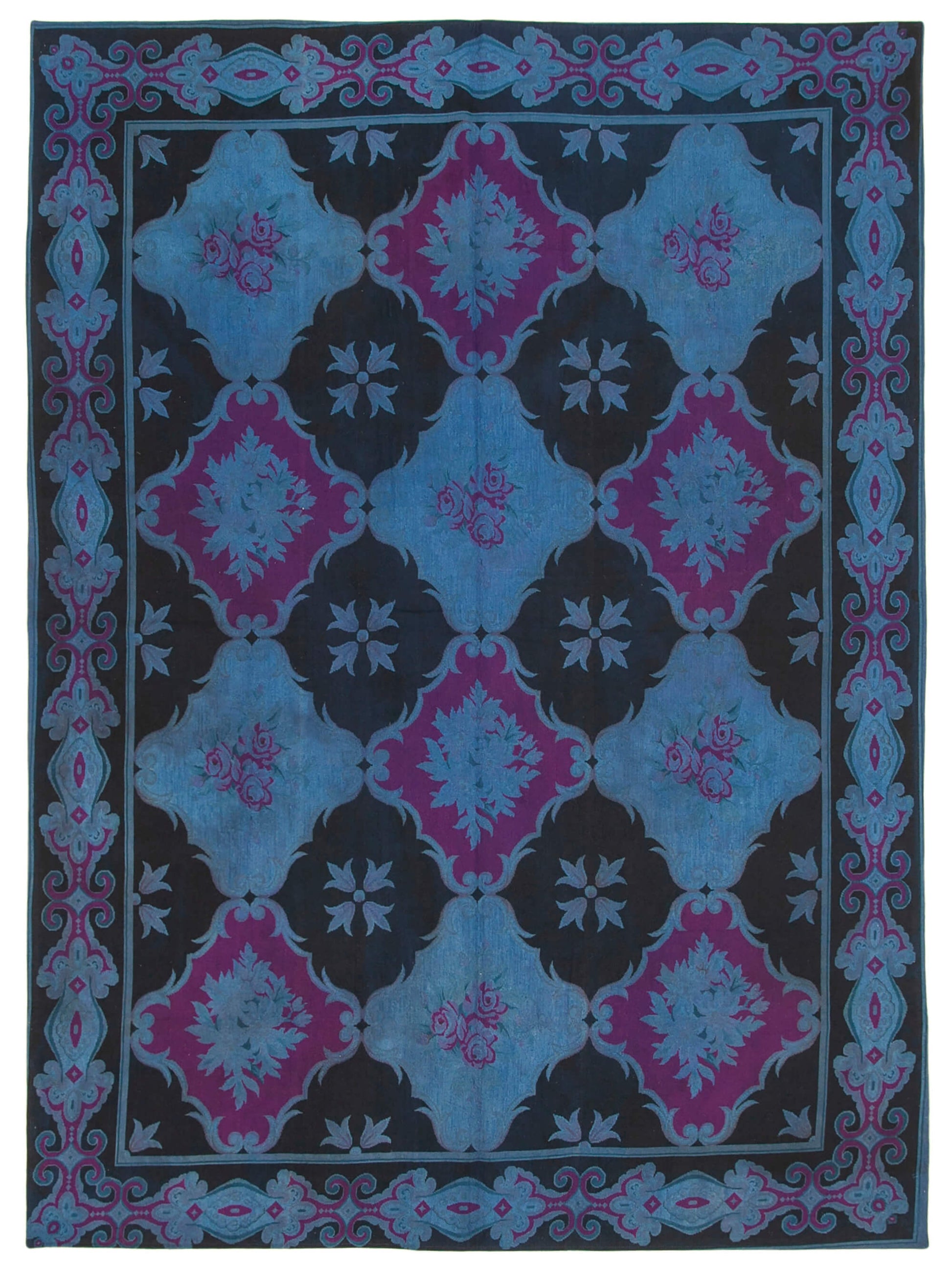 8x11 Blue Needlepoint Kilim Rug - 39595