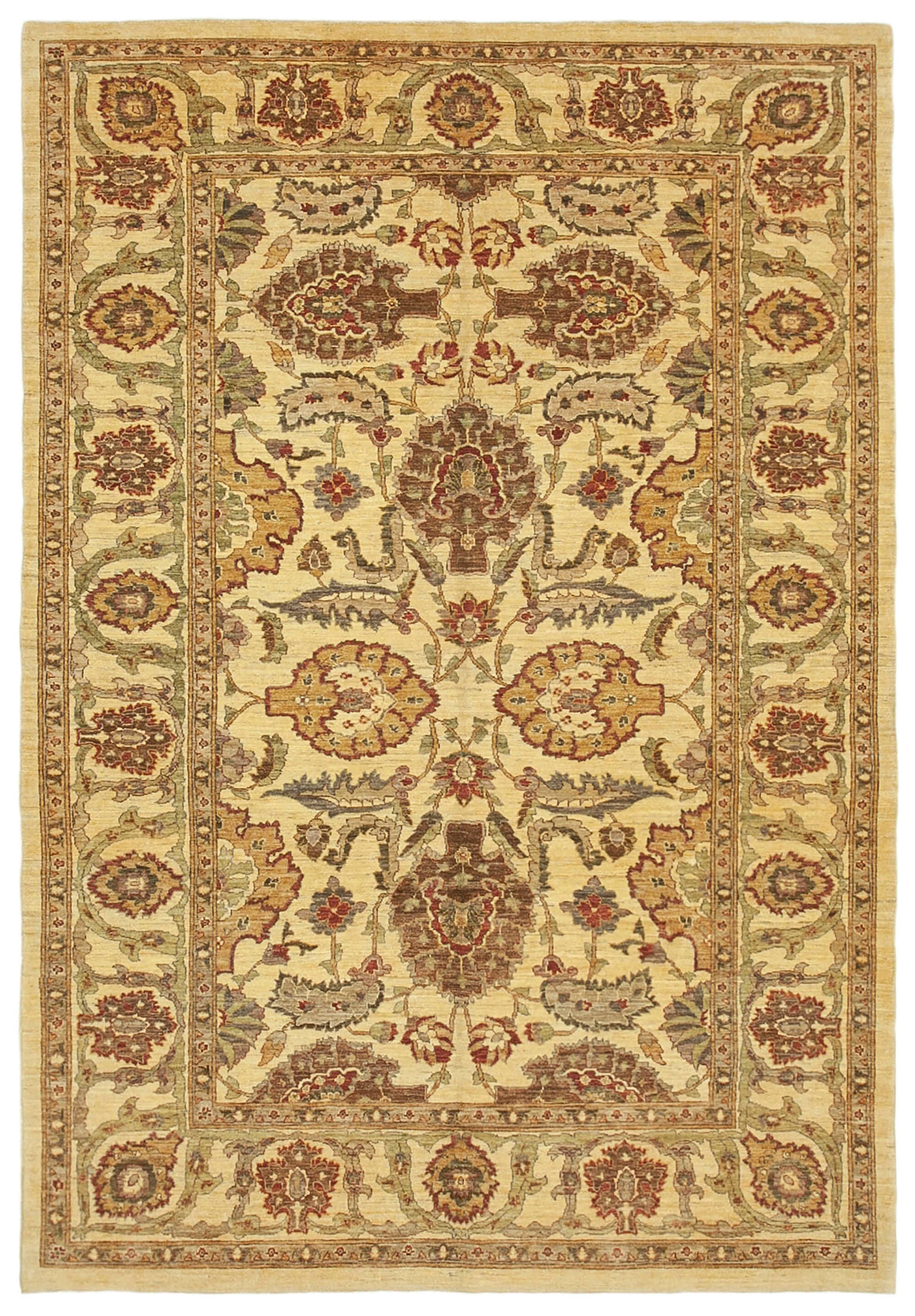 7x10 Beige Oushak Rug - 39651