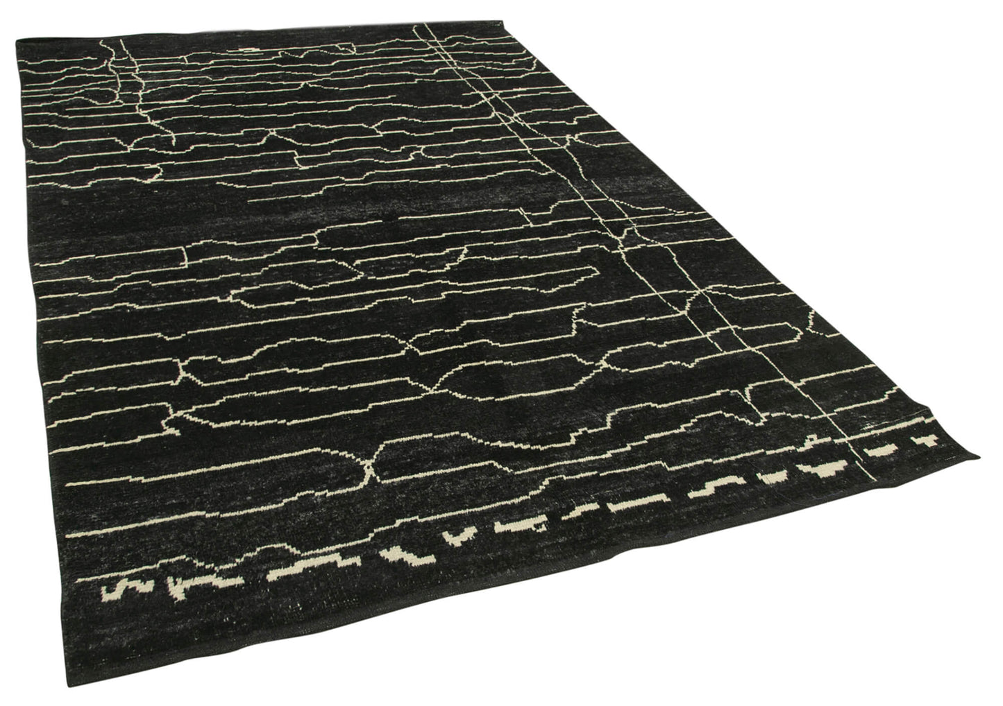 6x9 Black Moroccan Rug - 39699